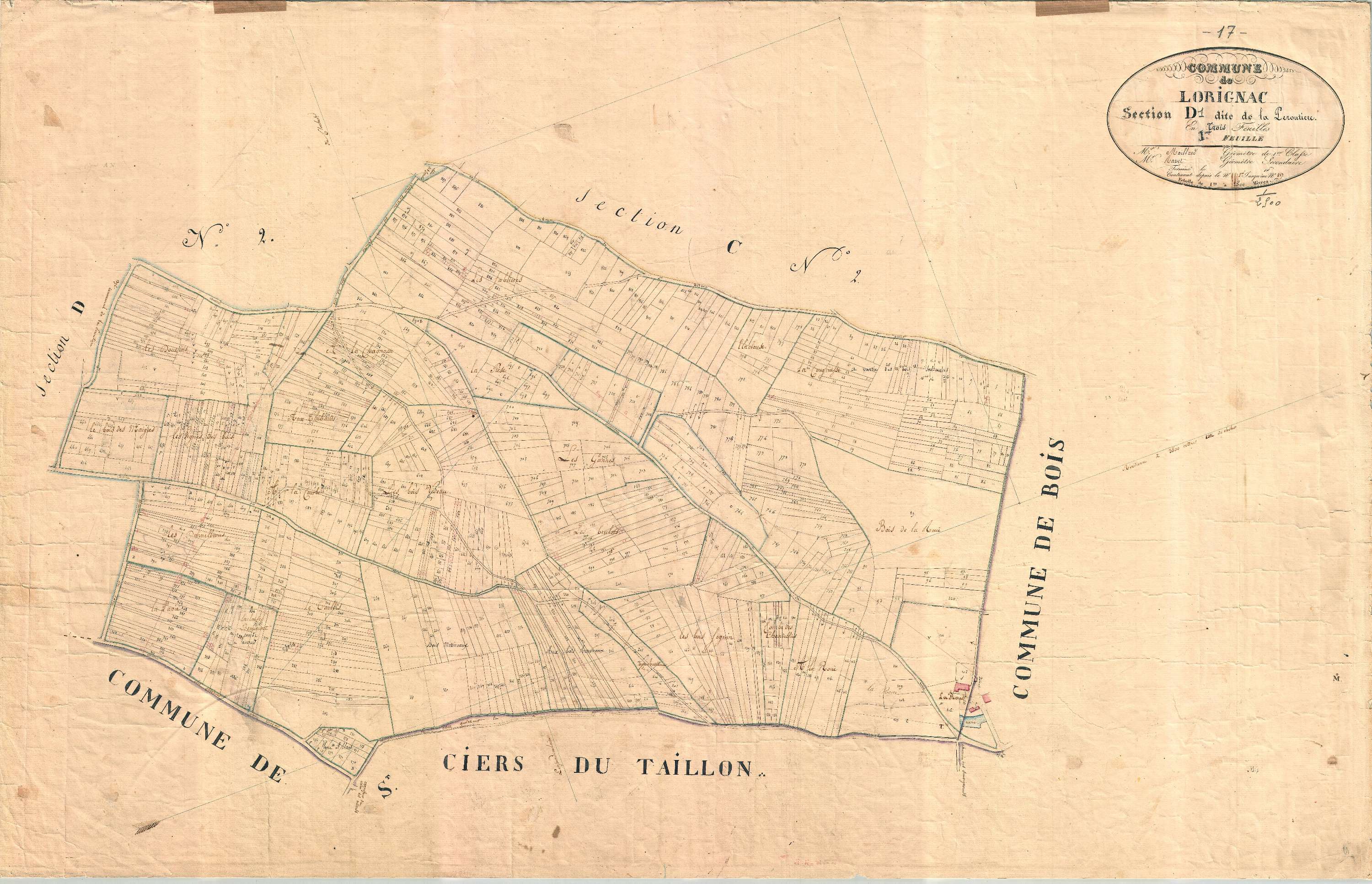 Lorignac - Section D1 dite de la Péroutière.