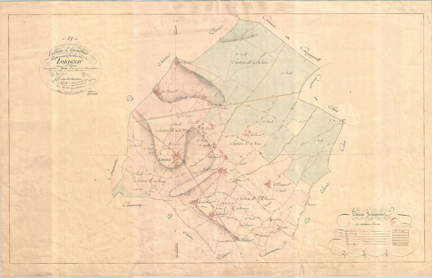 Lorignac - Tableau d'assemblage.