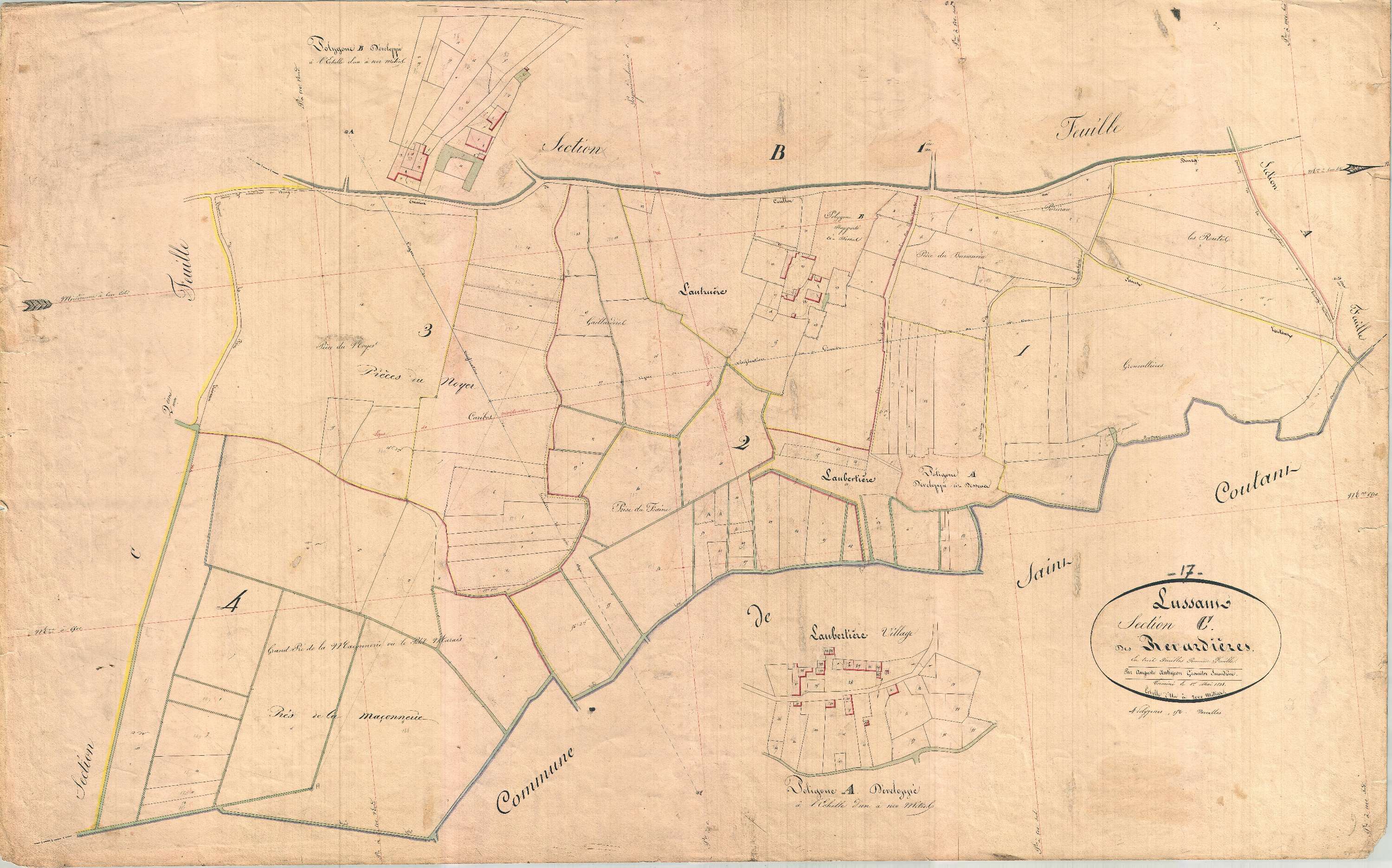 Lussant - Section C1 dite des Renardières.