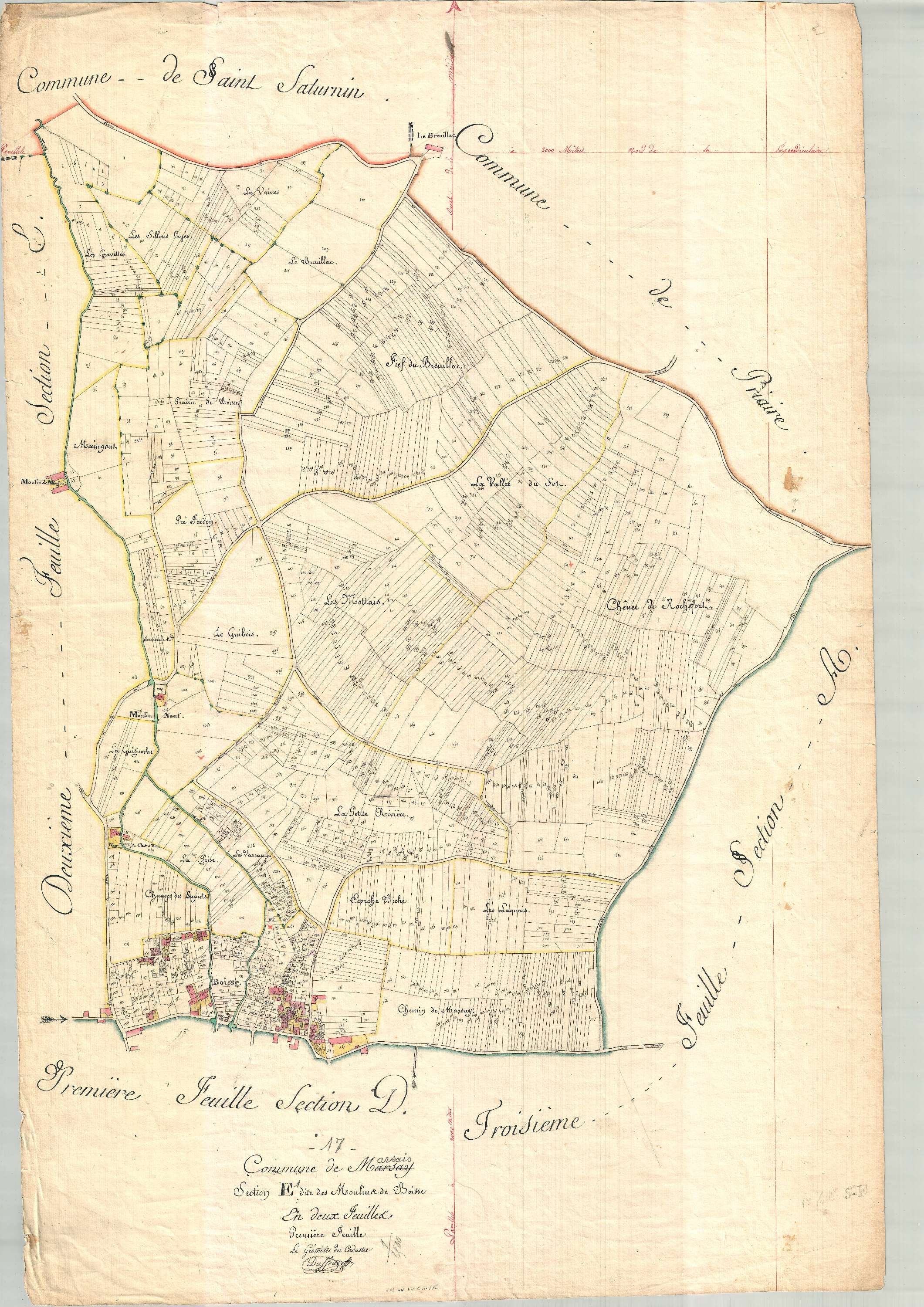 Marsais - Section E1 dite des Moulins de Boisse.