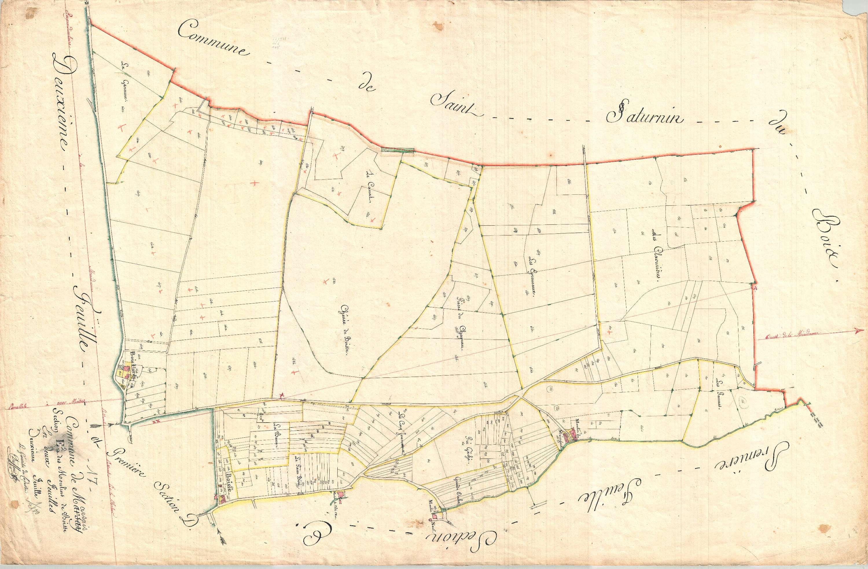 Marsais - Section E2 dite des Moulins de Boisse.