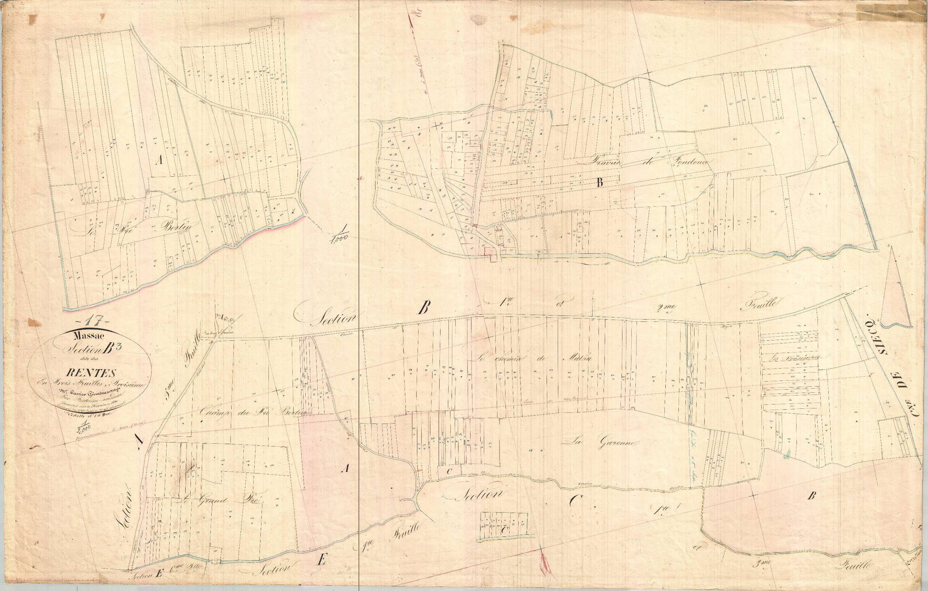 Massac - Section B3 dite des Rentes.