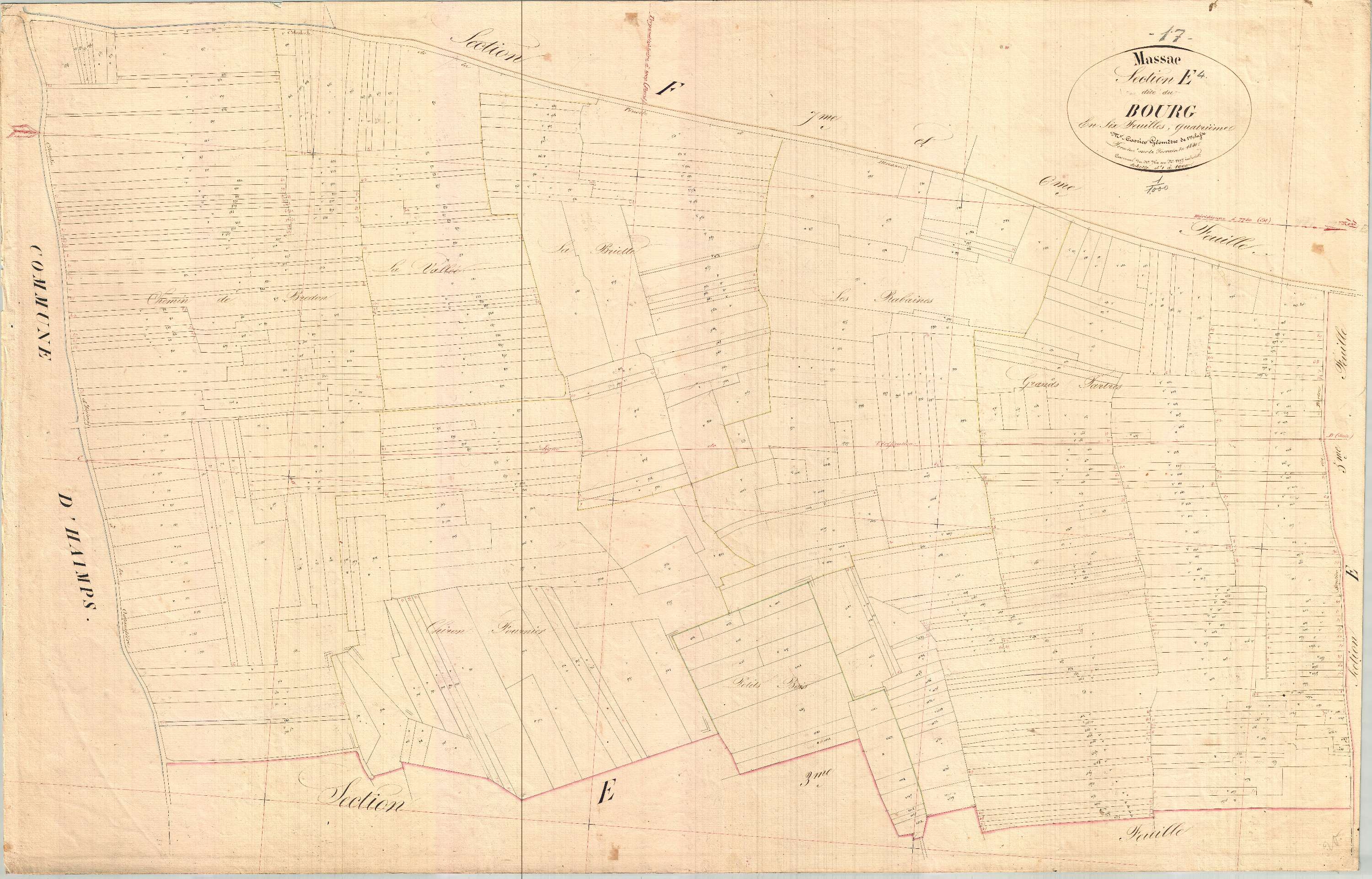 Massac - Section E4 dite du Bourg.