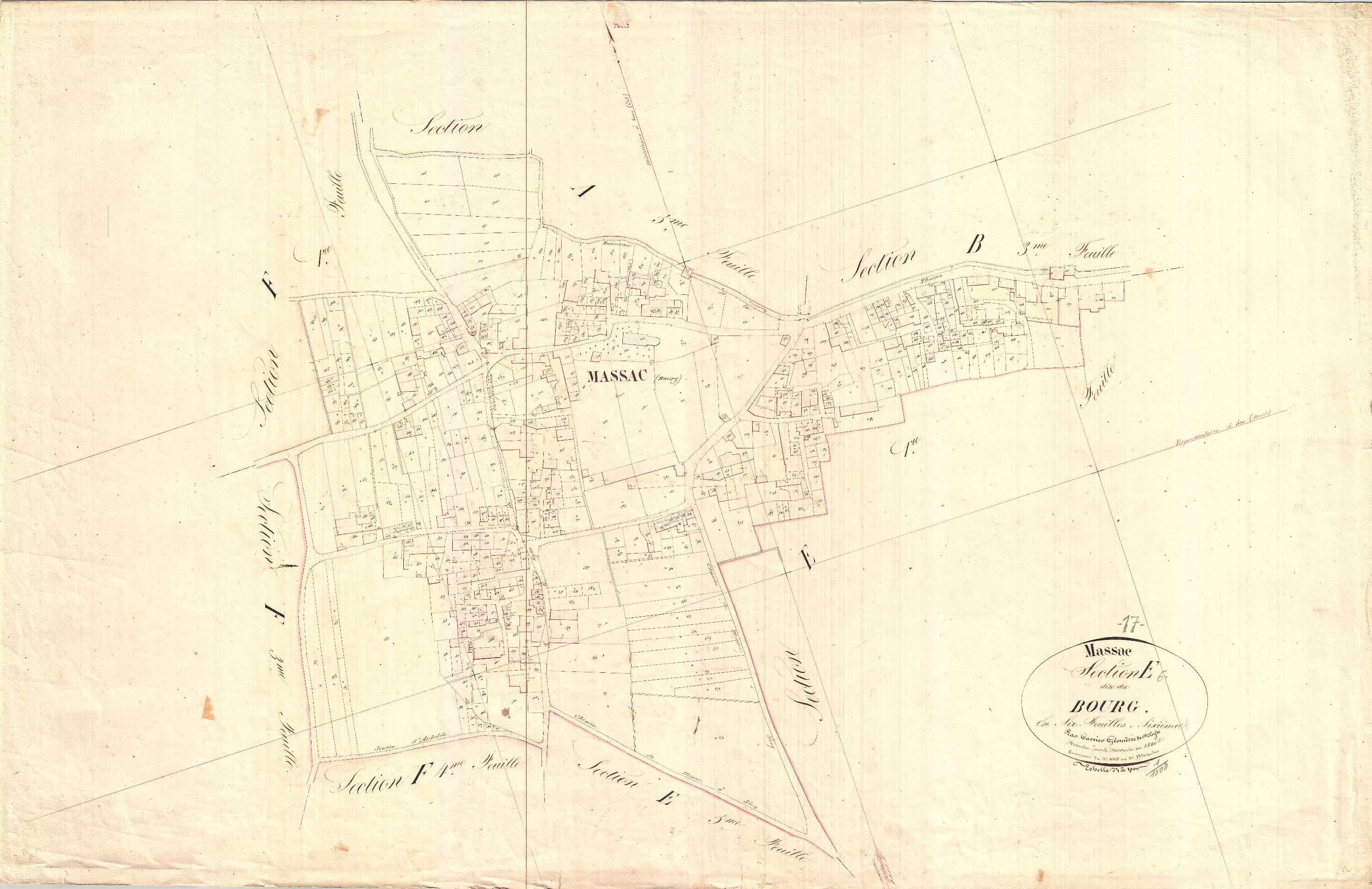 Massac - Section E6 dite du Bourg.