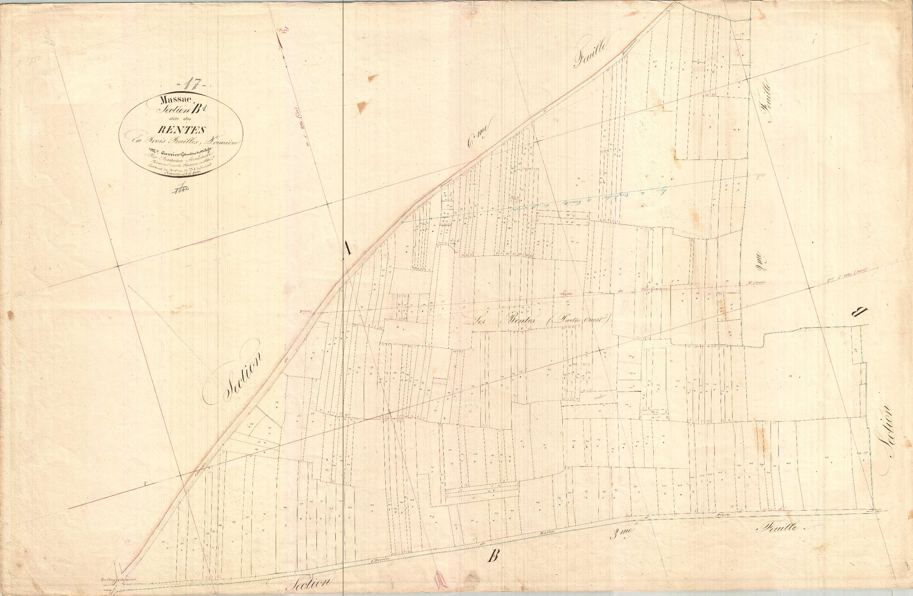 Massac - Section B1 dite des Rentes.