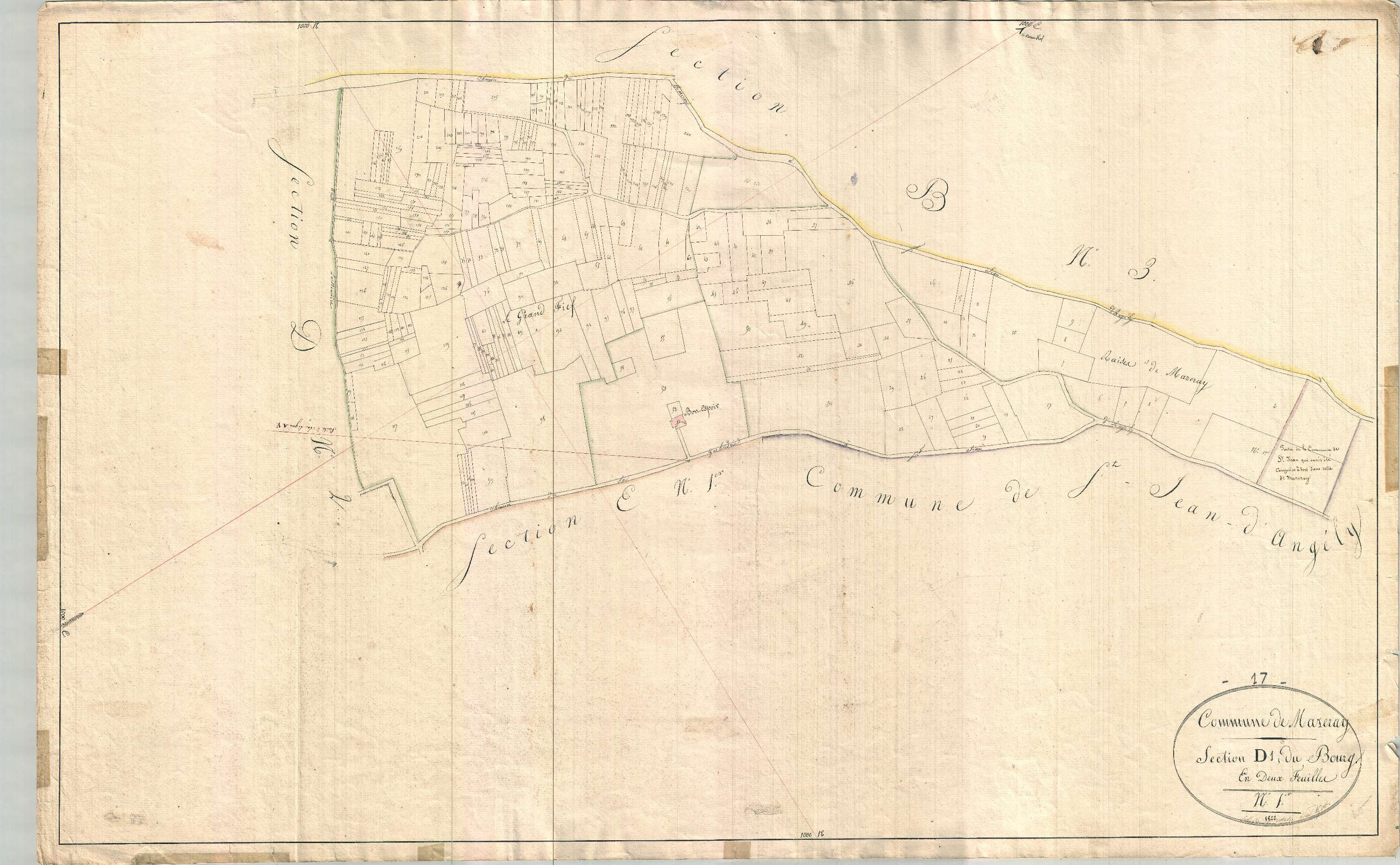 Mazeray - Section D1 dite du Bourg.
