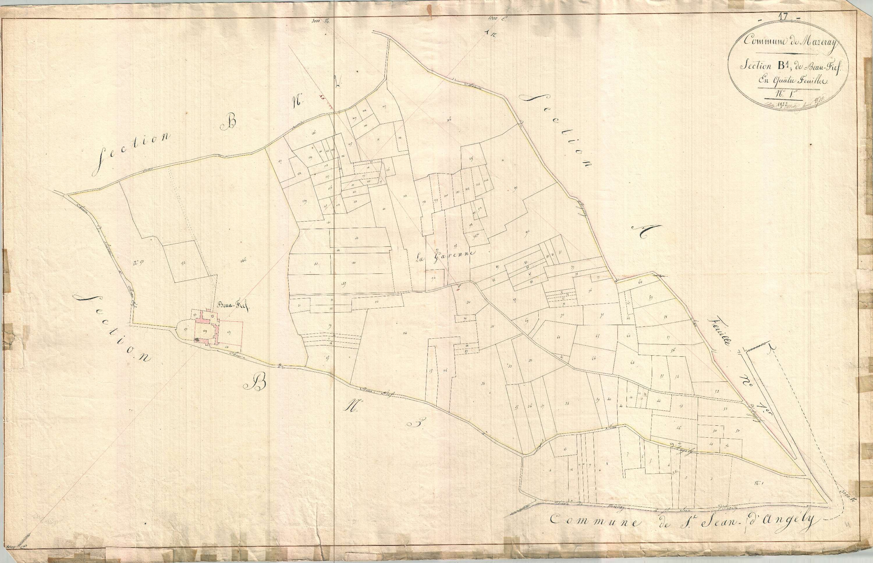 Mazeray - Section B1 dite du Beau Fief.