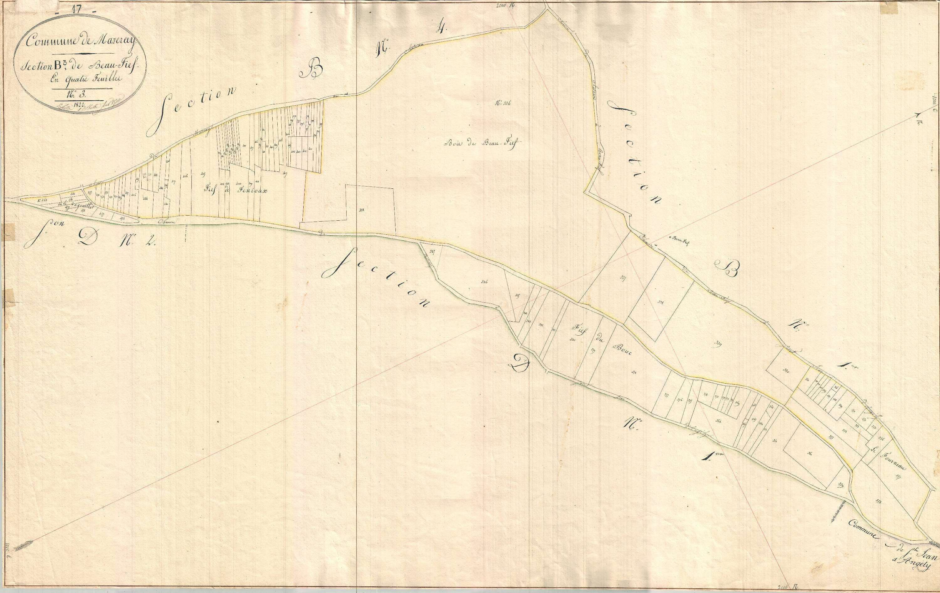 Mazeray - Section B3 dite du Beau Fief.