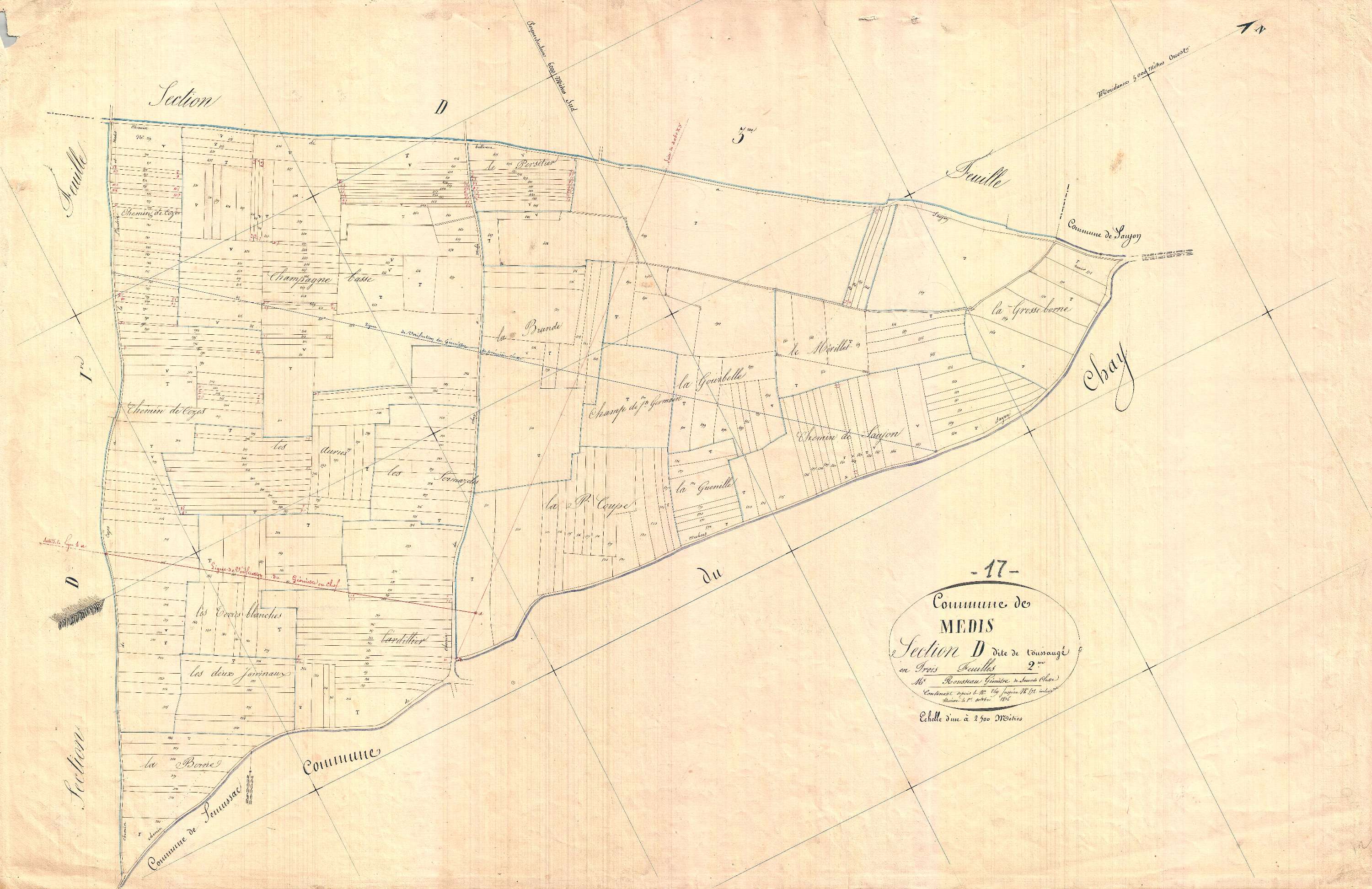 Médis - Section D2 dite de Foussangé.