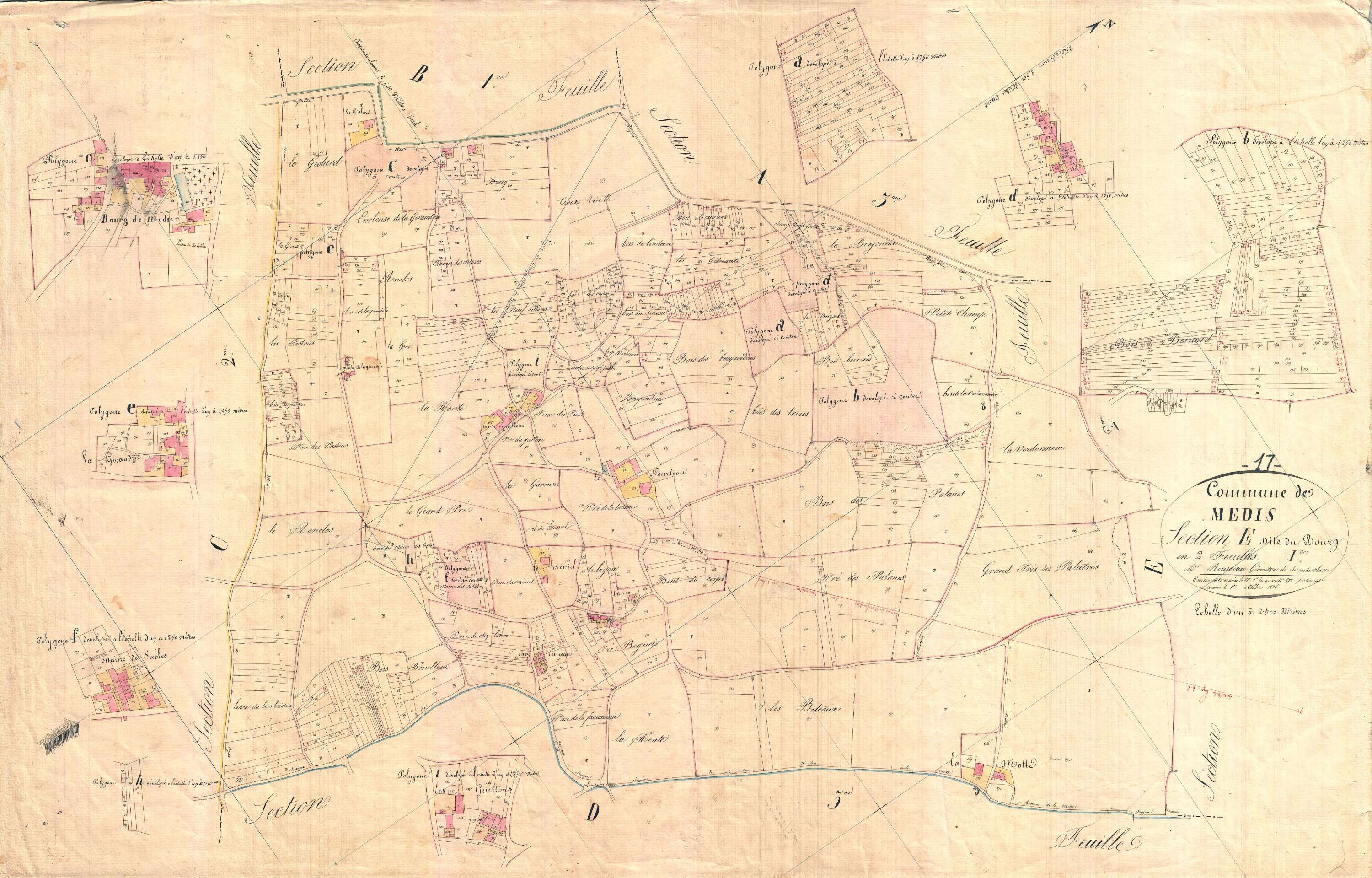Médis - Section E1 dite du Bourg.