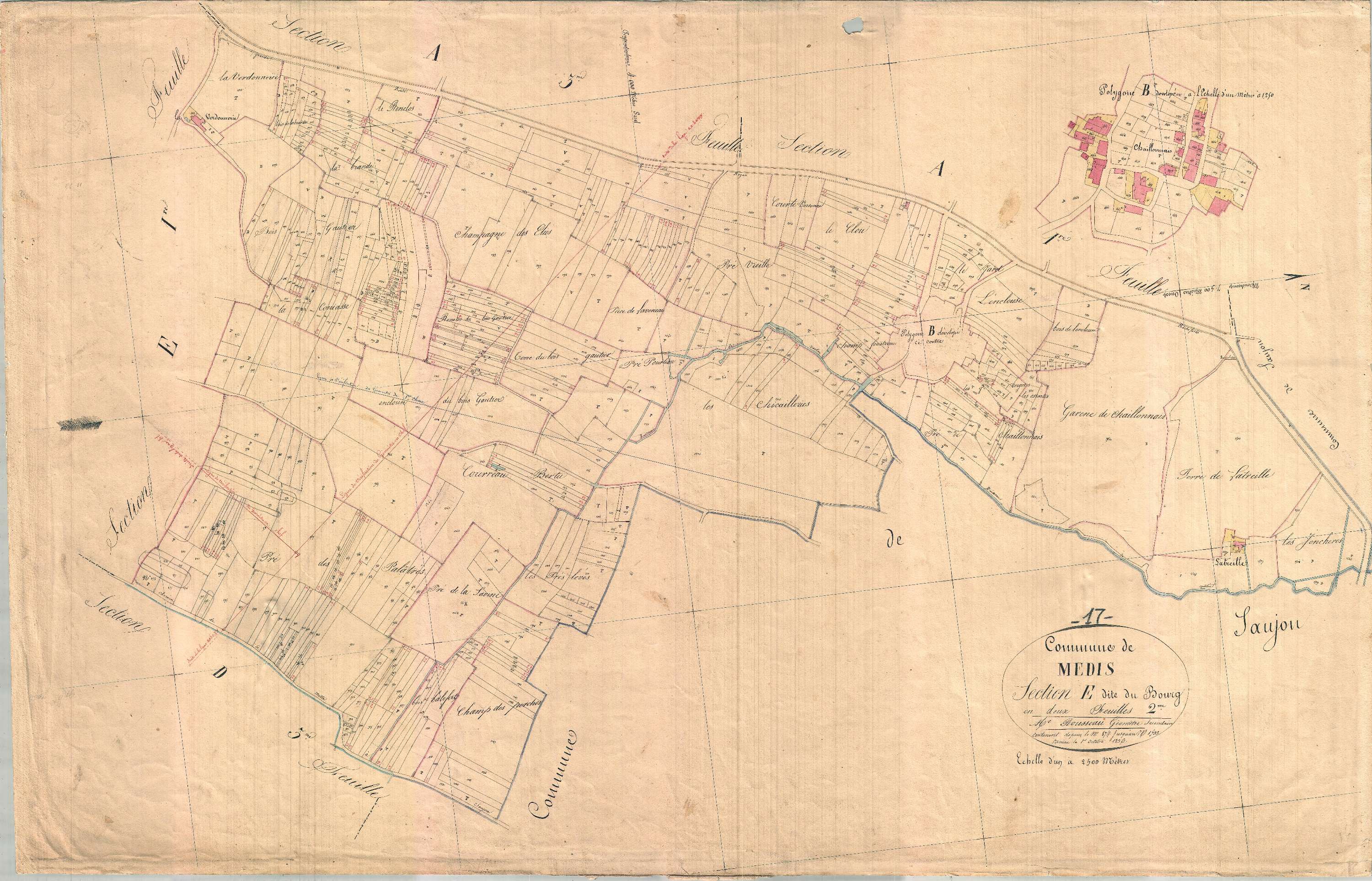 Médis - Section E2 dite du Bourg.