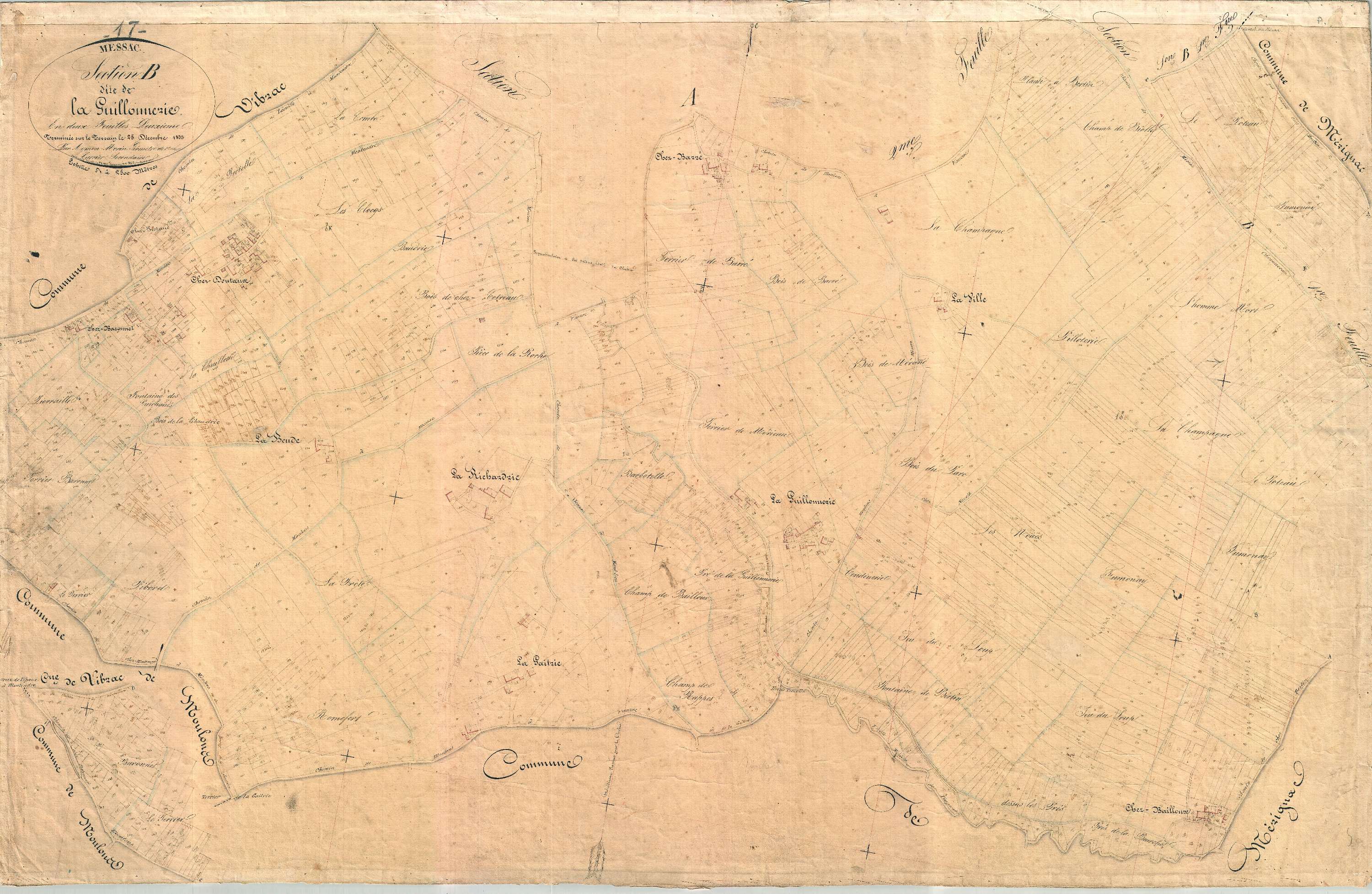 Messac - Section B2 dite de la Guillonnerie.