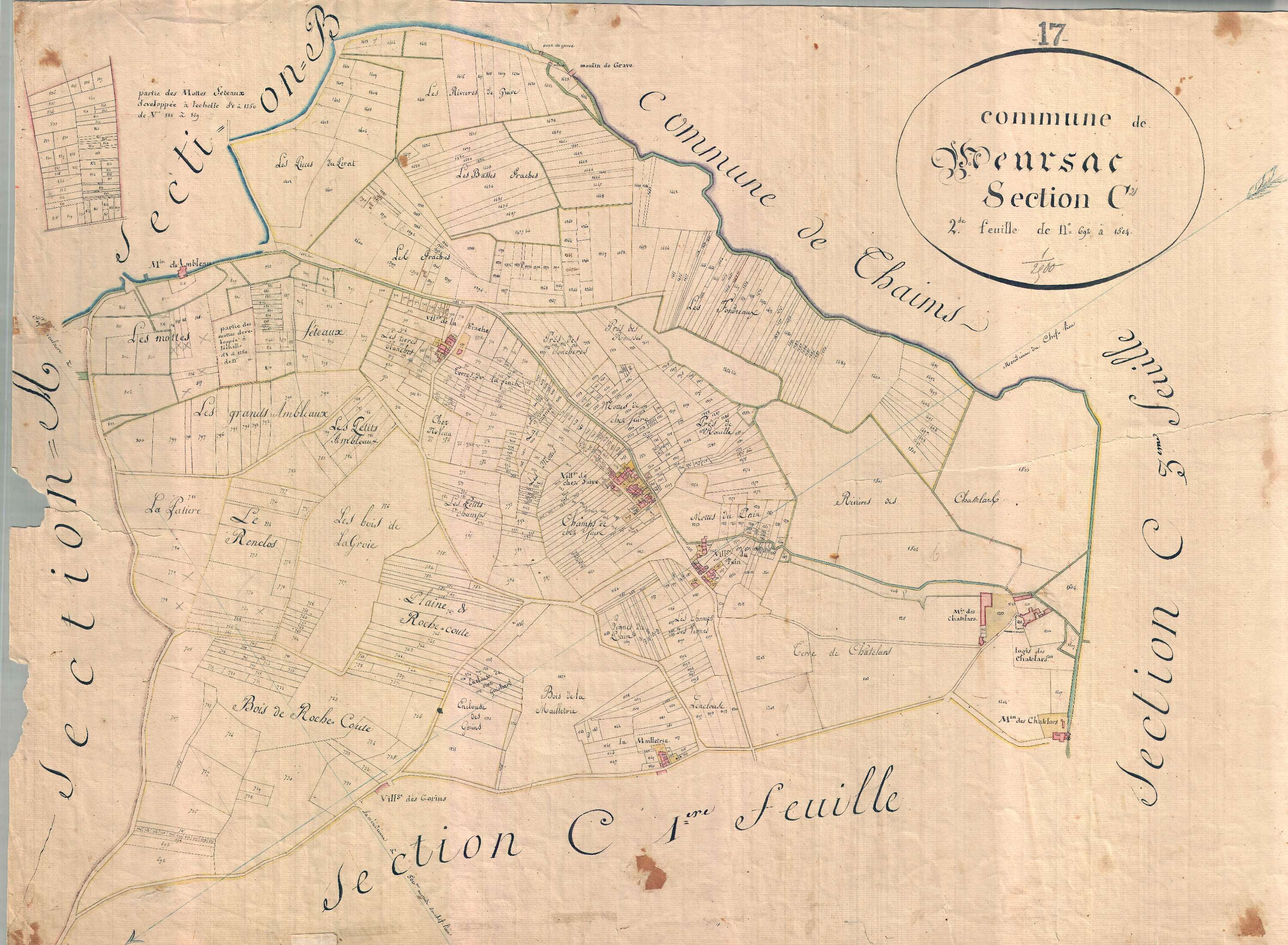 Meursac - Section C2 dite de Chatelard.