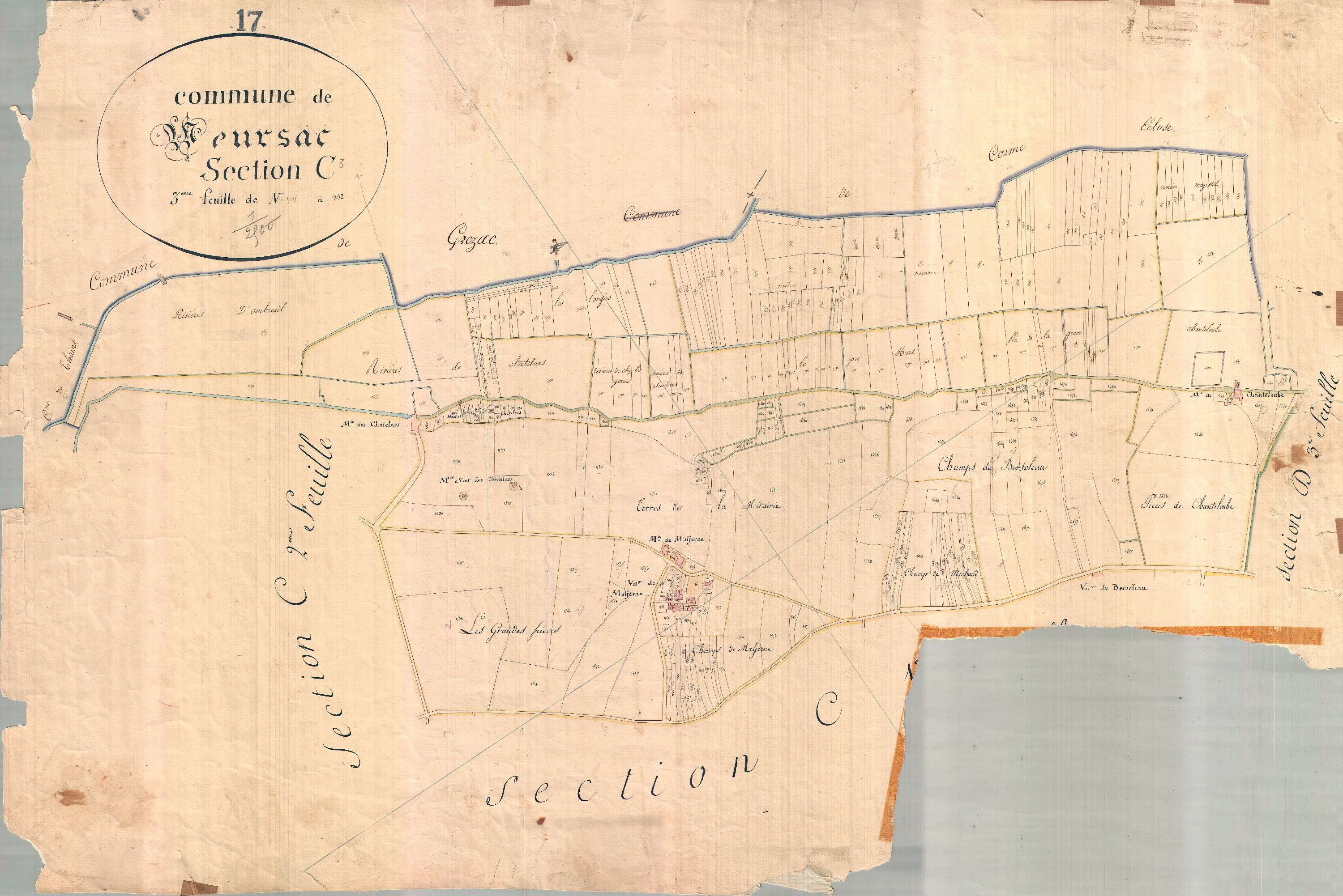 Meursac - Section C3 dite de Chatelard.
