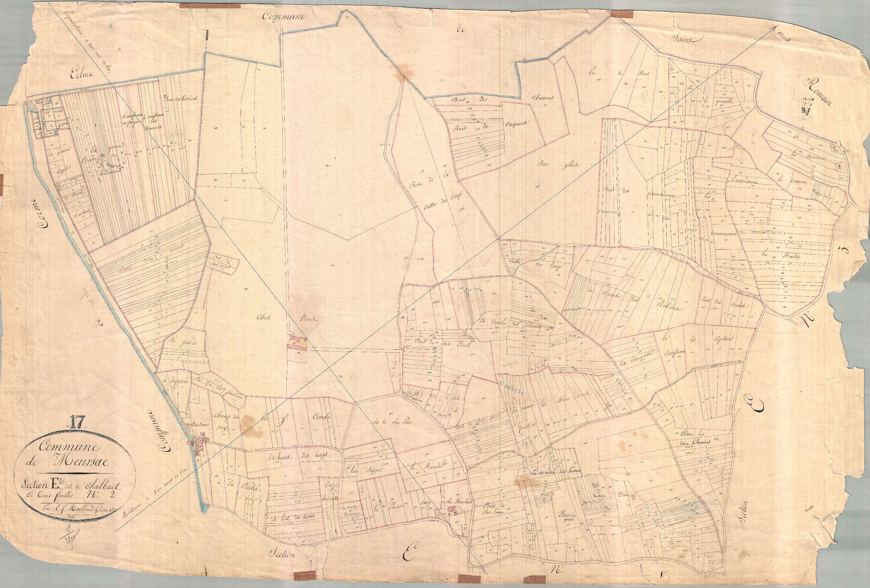 Meursac - Section E2 dite des Challais.
