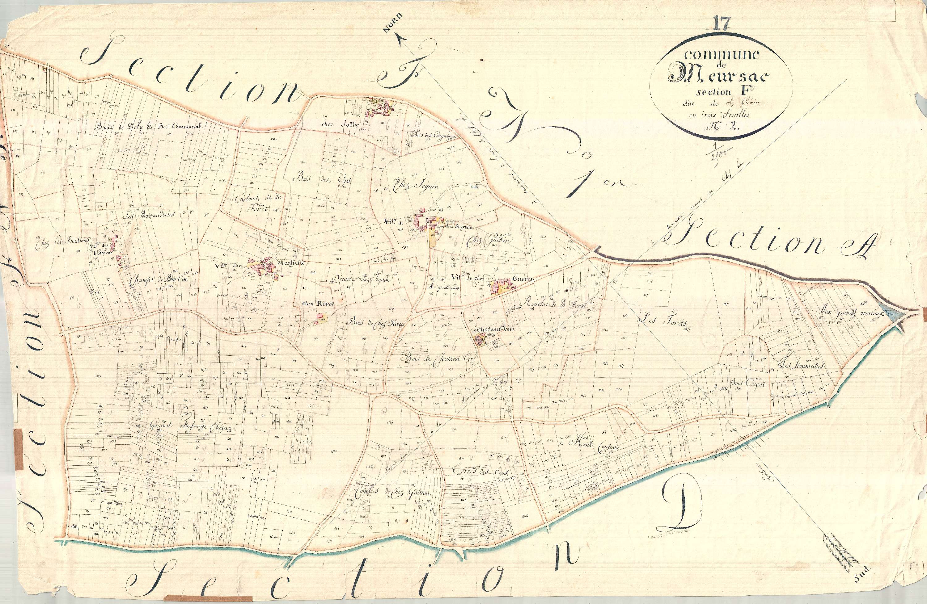 Meursac - Section F2 dite de Clérac.