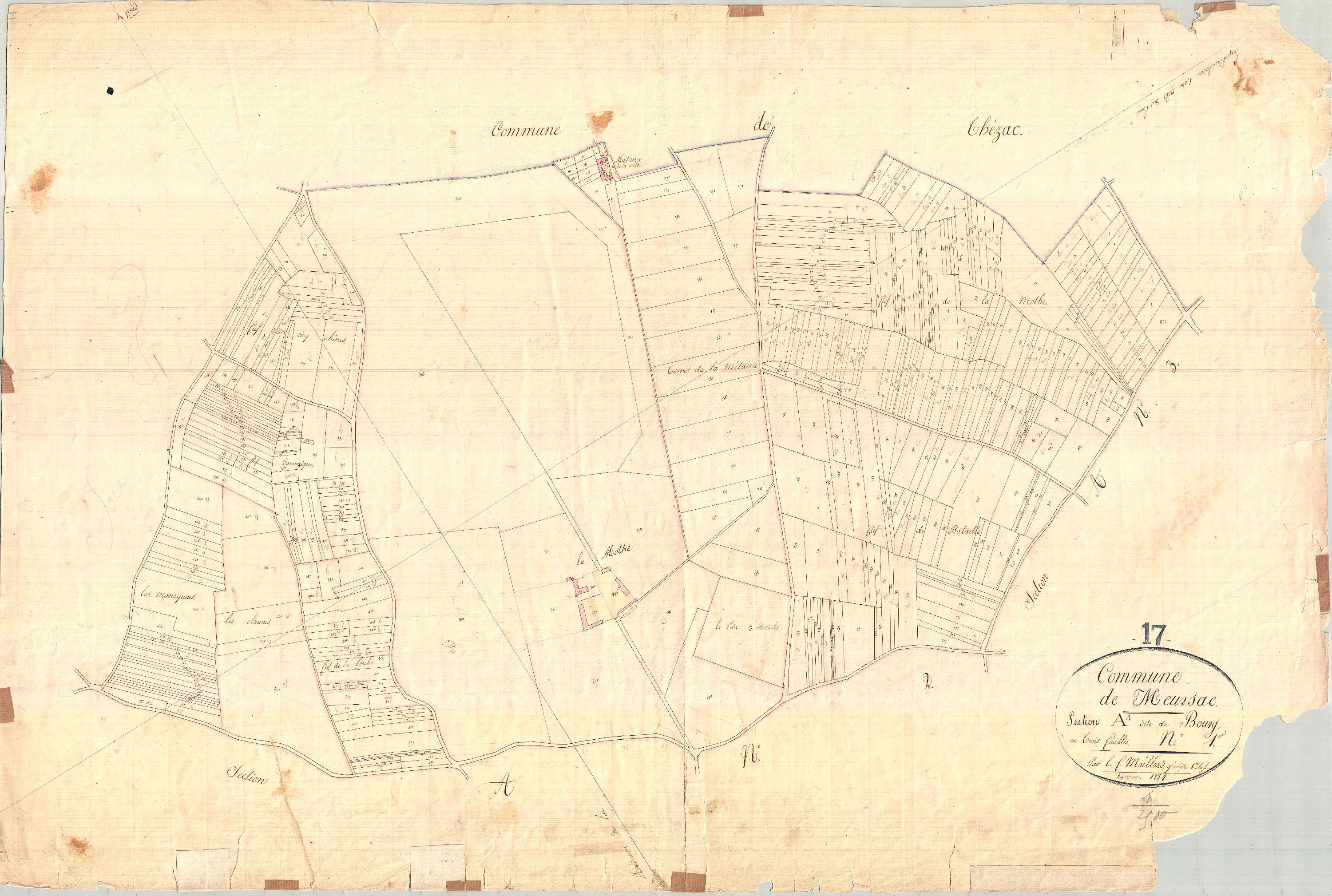 Meursac - Section A1 dite du Bourg.