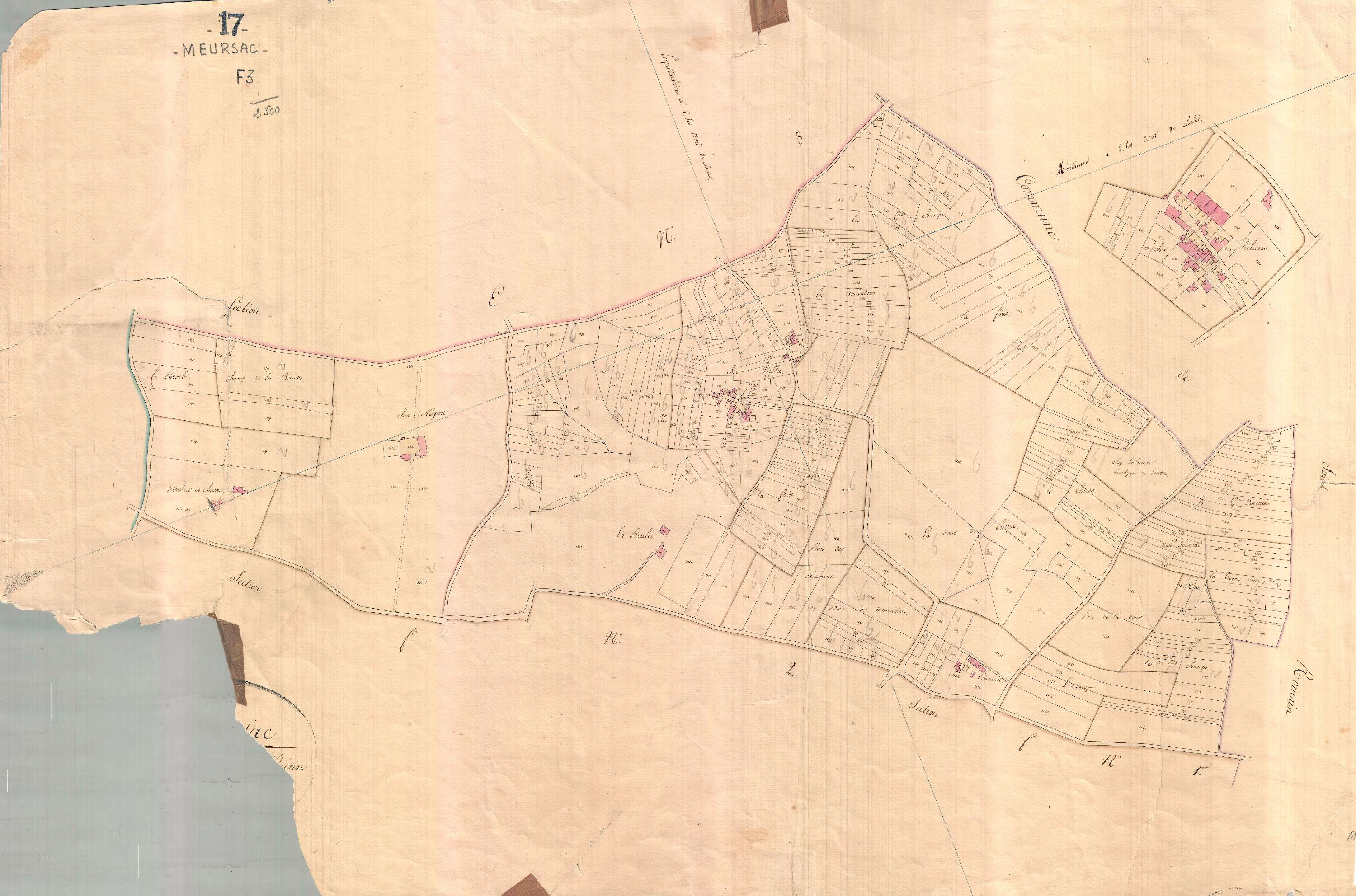 Meursac - Section F3 dite de Clérac.