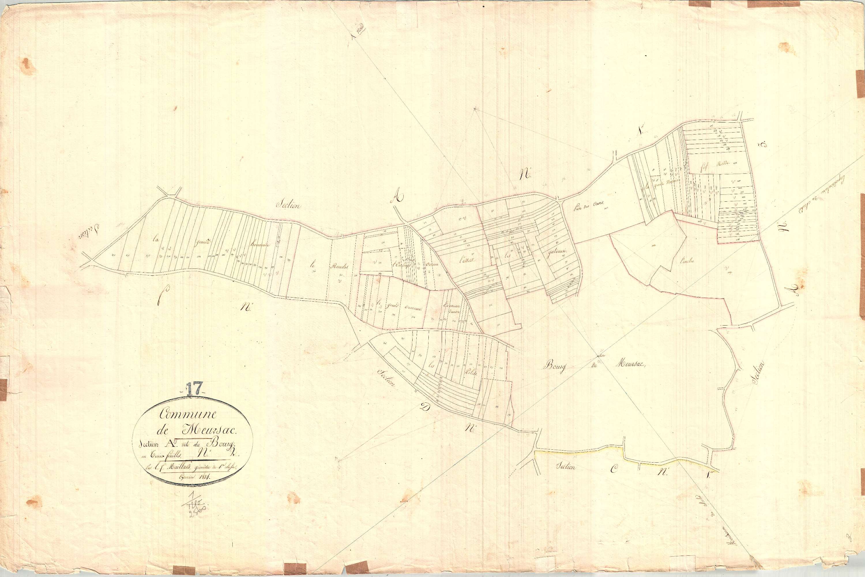 Meursac - Section A2 dite du Bourg.