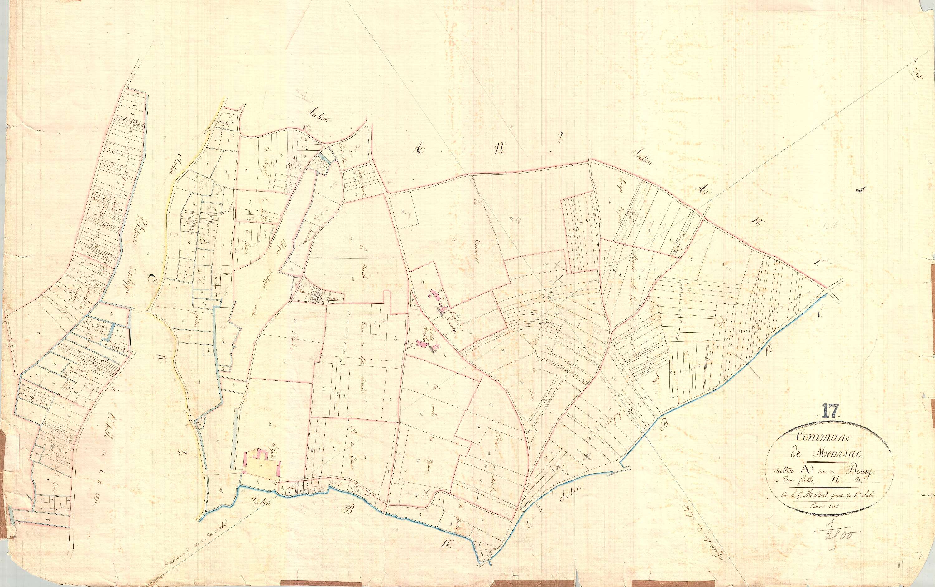 Meursac - Section A3 dite du Bourg.