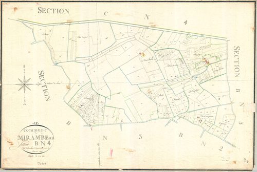 Mirambeau - Section B4 dite de Mirambeau et de Petit Niort partie Est.