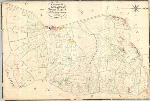 Mirambeau - Section B5 dite de Mirambeau et de Petit Niort partie Est.