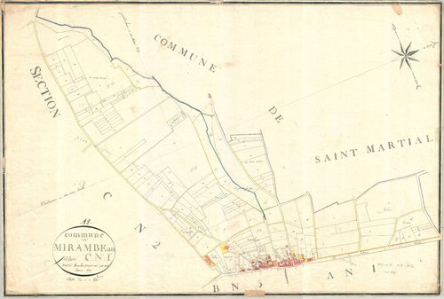 Mirambeau - Section C1 dite de Mirambeau et de Petit Niort partie Ouest.