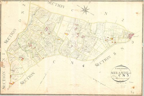 Mirambeau - Section C3 dite de Mirambeau et de Petit Niort partie Ouest.