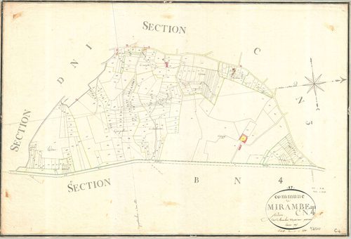 Mirambeau - Section C4 dite de Mirambeau et de Petit Niort partie Ouest.