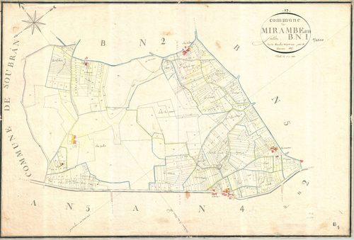 Mirambeau - Section B1 dite de Mirambeau et de Petit Niort partie Est.