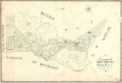 Mirambeau - Section B3 dite de Mirambeau et de Petit Niort partie Est.