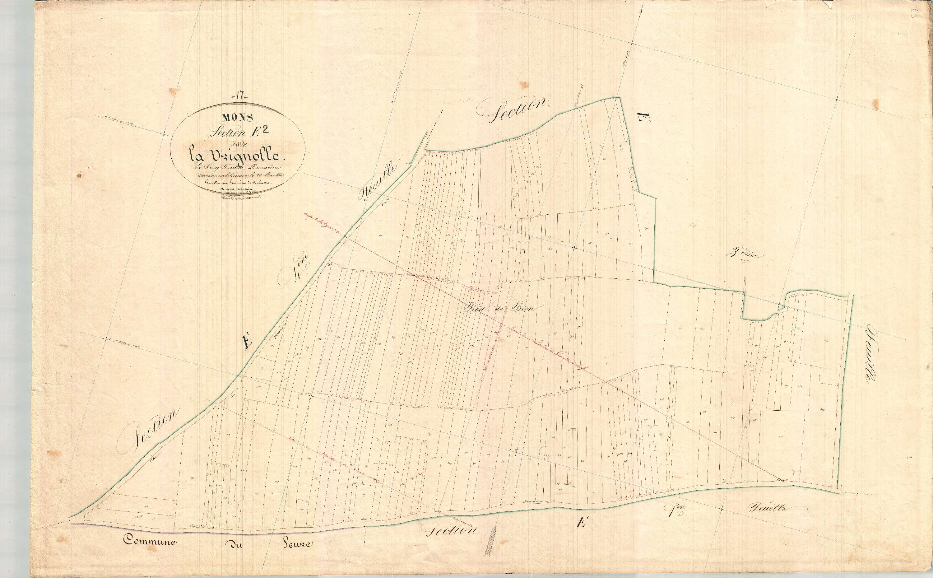 Mons - Section E2 dite de Vrignolle.