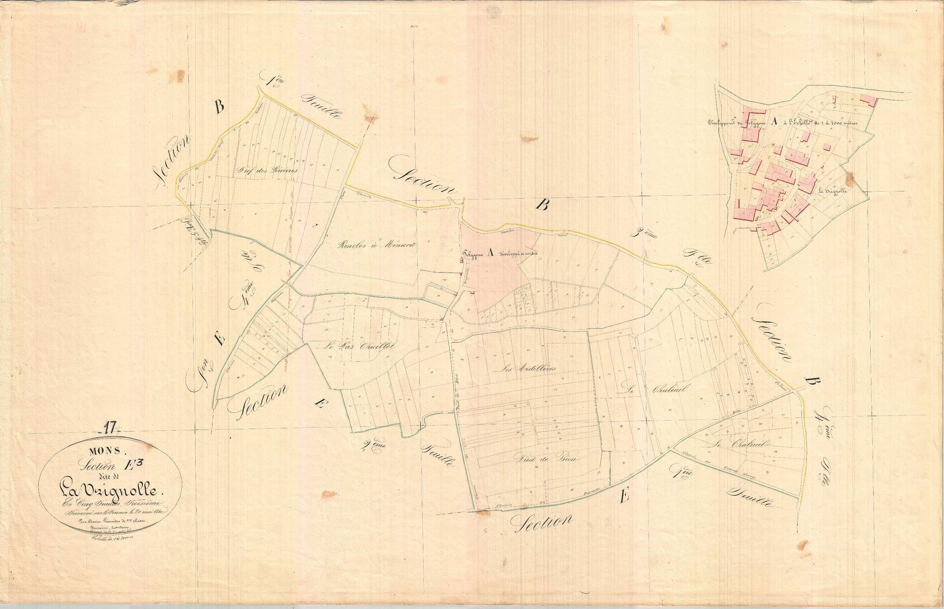 Mons - Section E3 dite de Vrignolle.