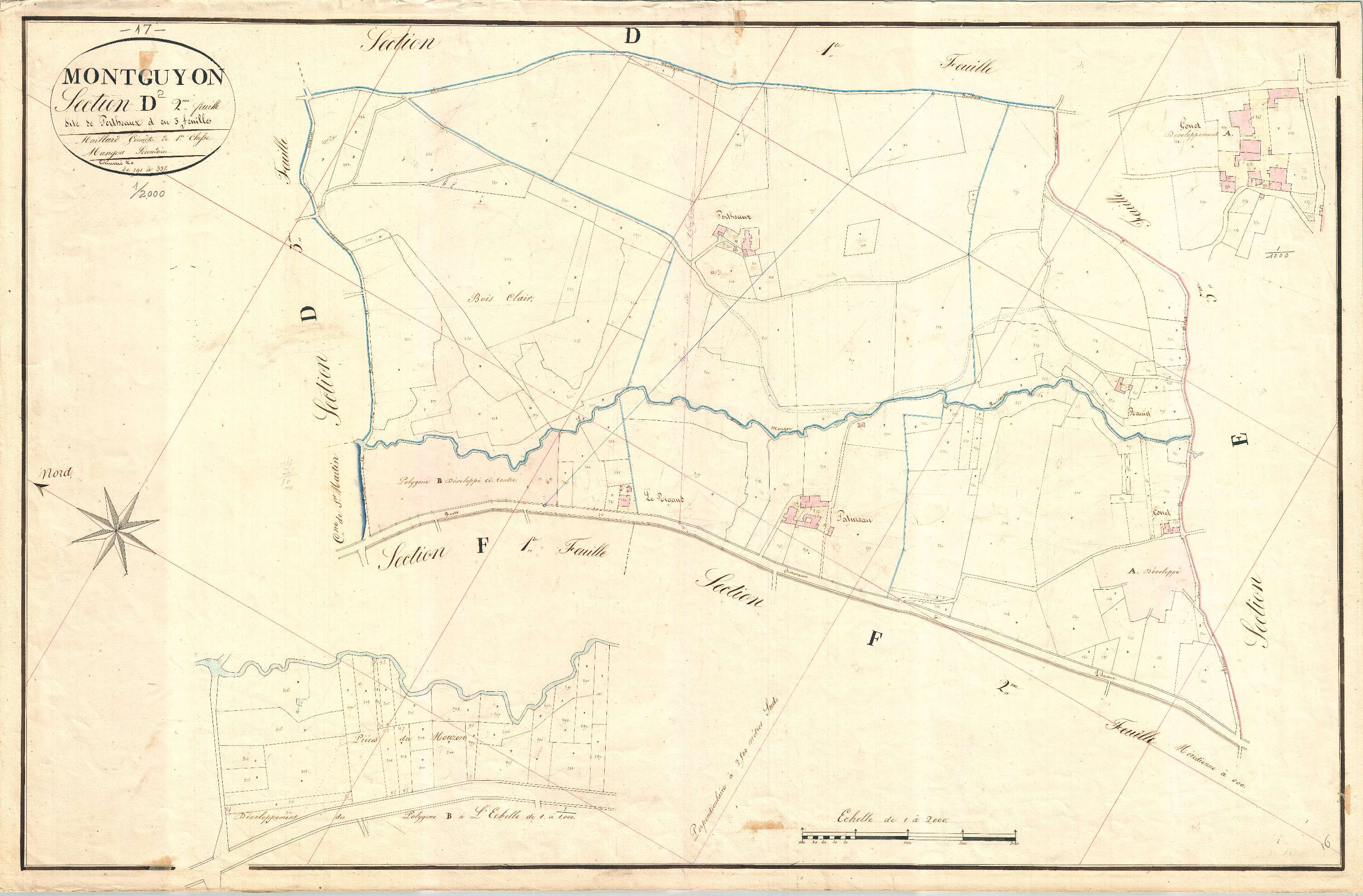 Montguyon - Section D2 dite de Bertheau.