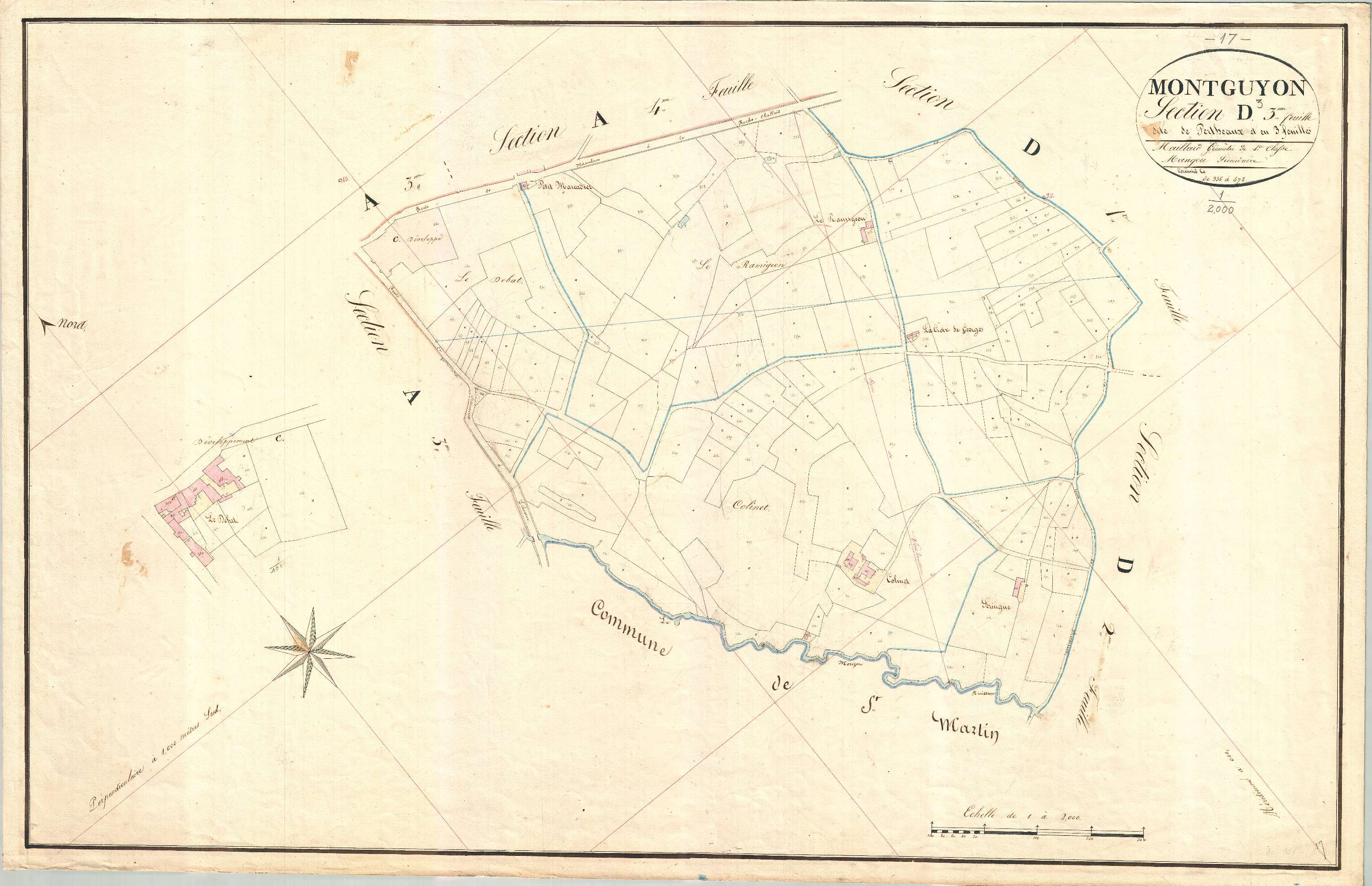 Montguyon - Section D3 dite de Bertheau.