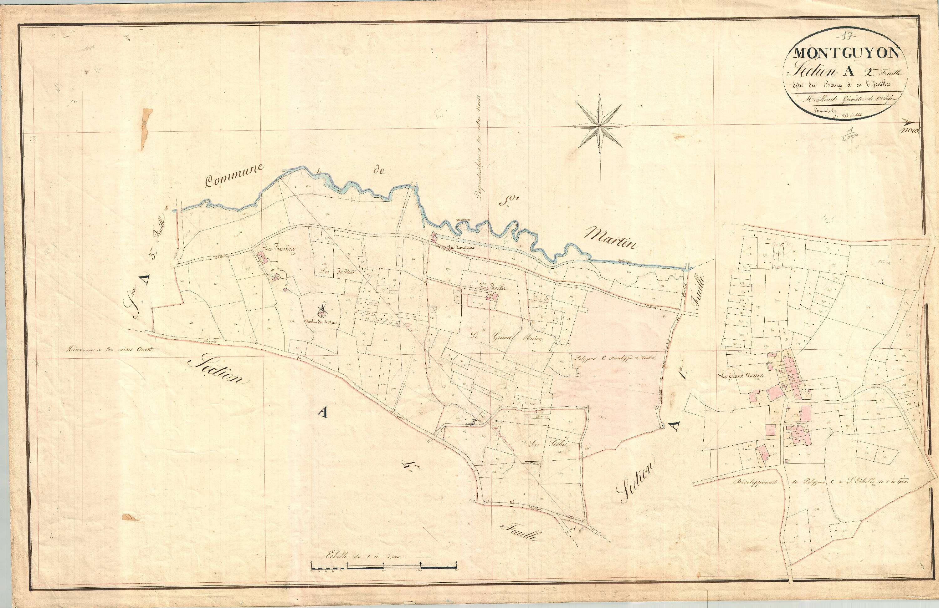 Montguyon - Section A2 dite du Bourg.