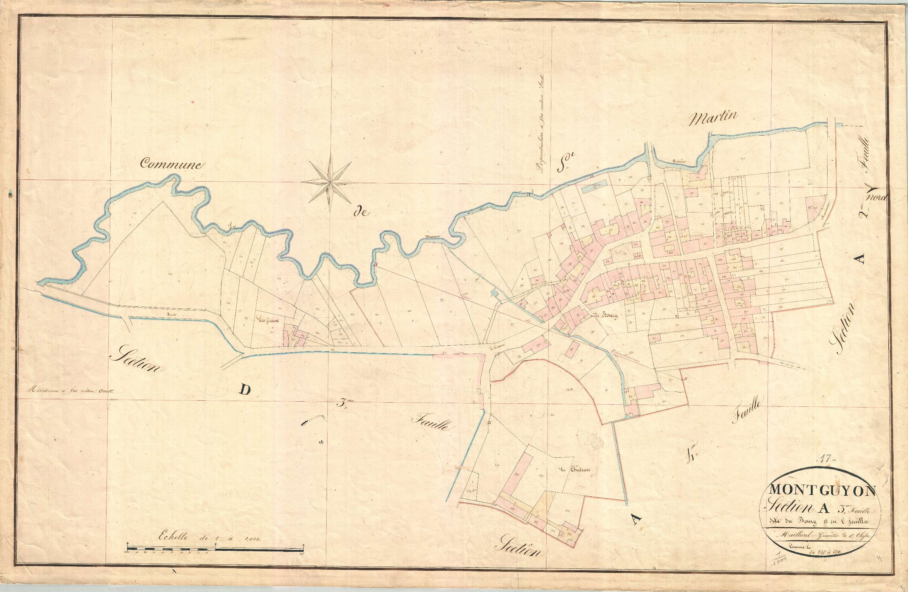 Montguyon - Section A3 dite du Bourg.