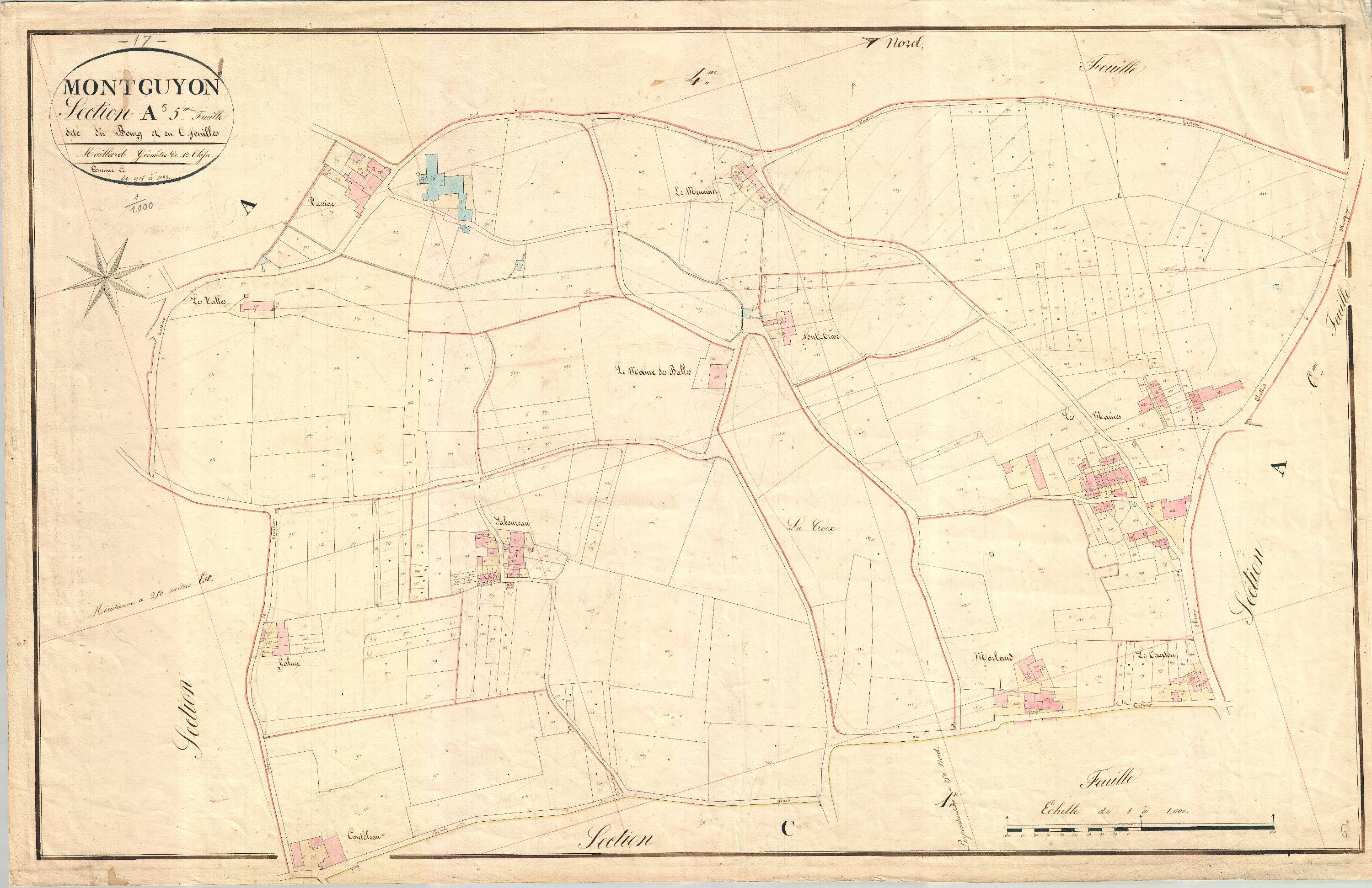 Montguyon - Section A5 dite du Bourg.
