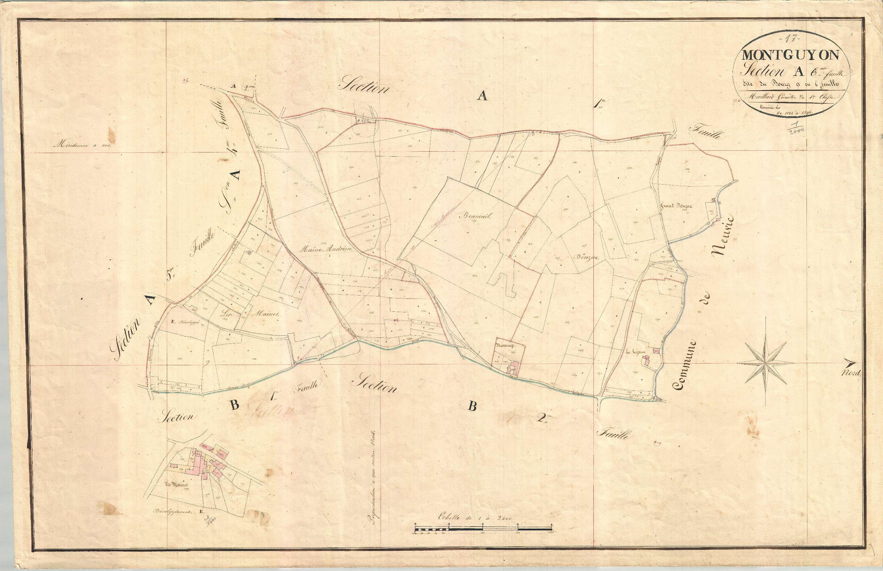 Montguyon - Section A6 dite du Bourg.