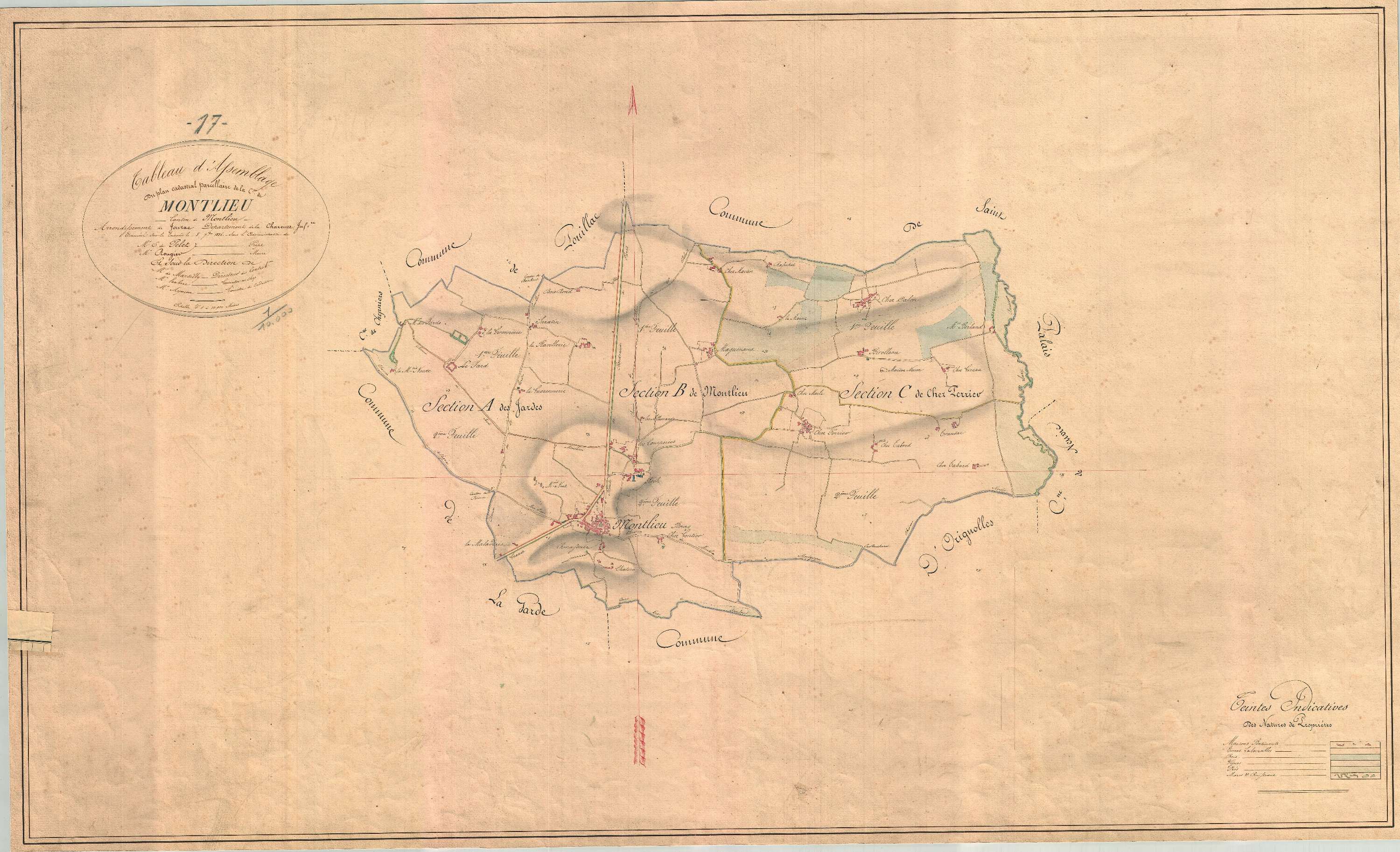 Montlieu-la-Garde - Tableau d'assemblage.
