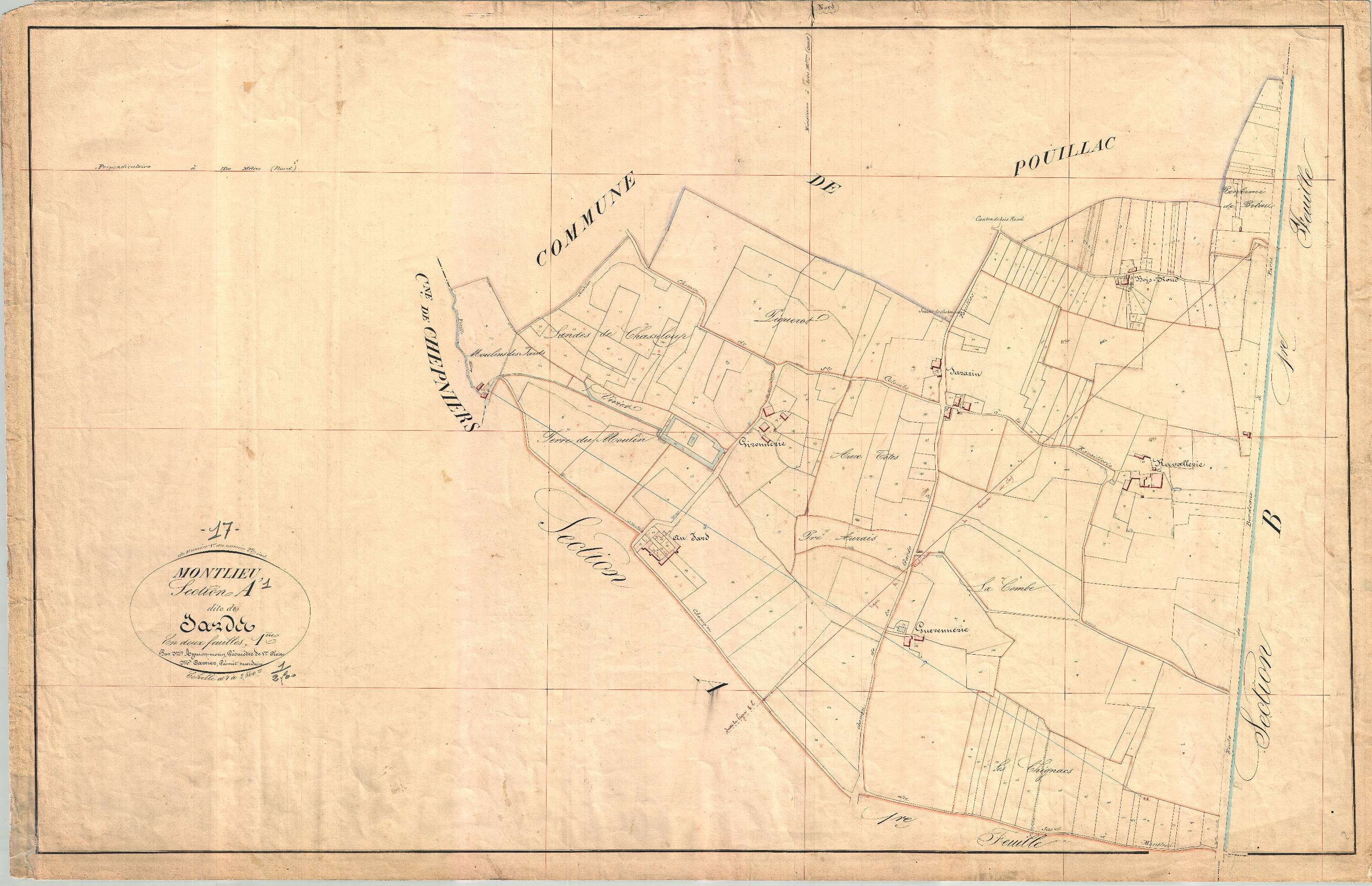 Montlieu-la-Garde - Section A1 dite des Jardes.