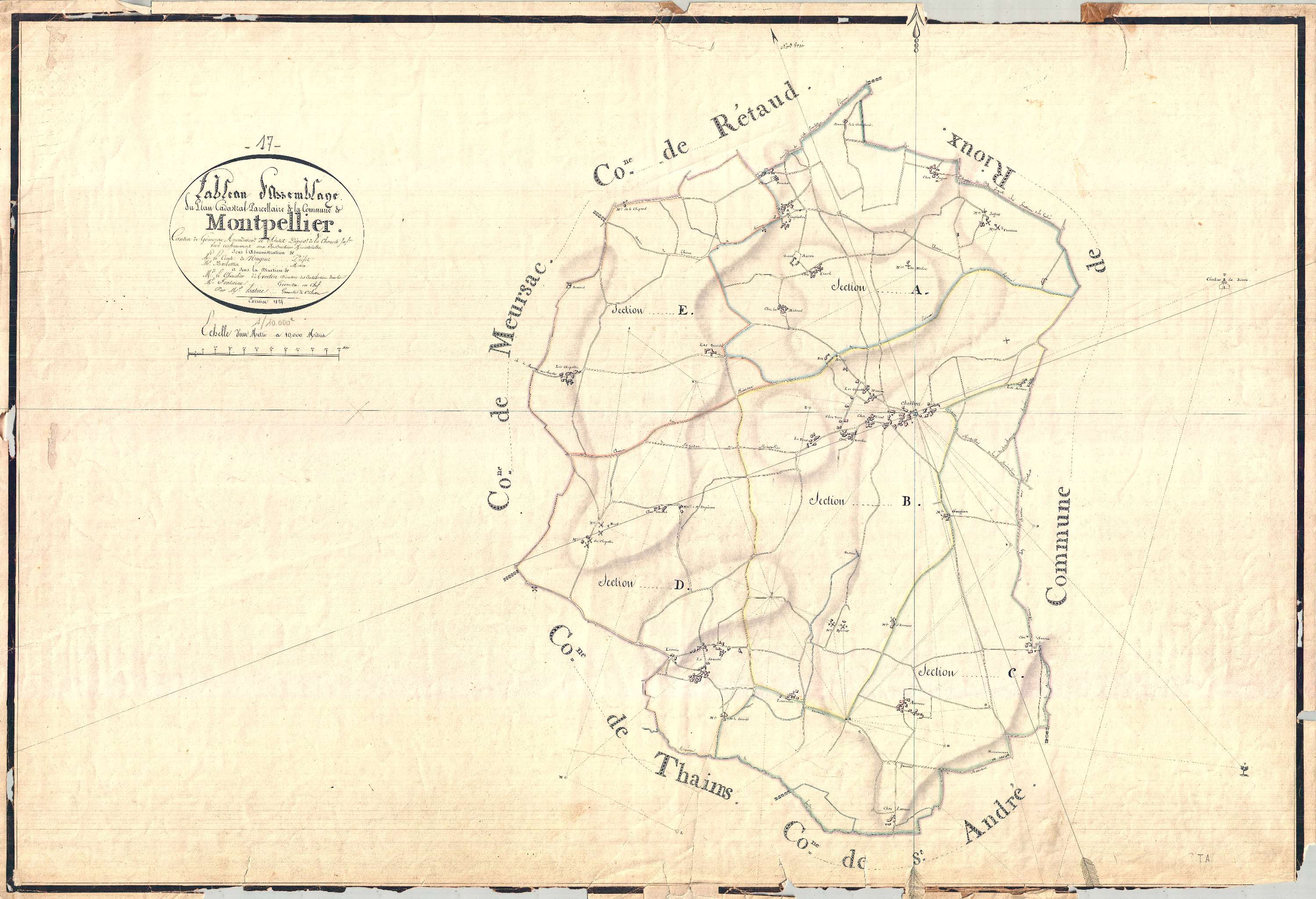 Montpellier-de-Médillan - Tableau d'assemblage.