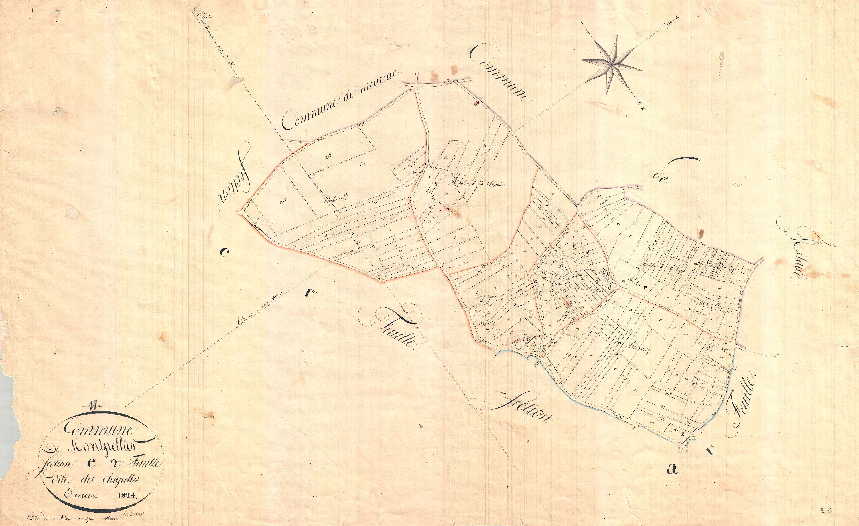 Montpellier-de-Médillan - Section E2 dite des Chapelles.