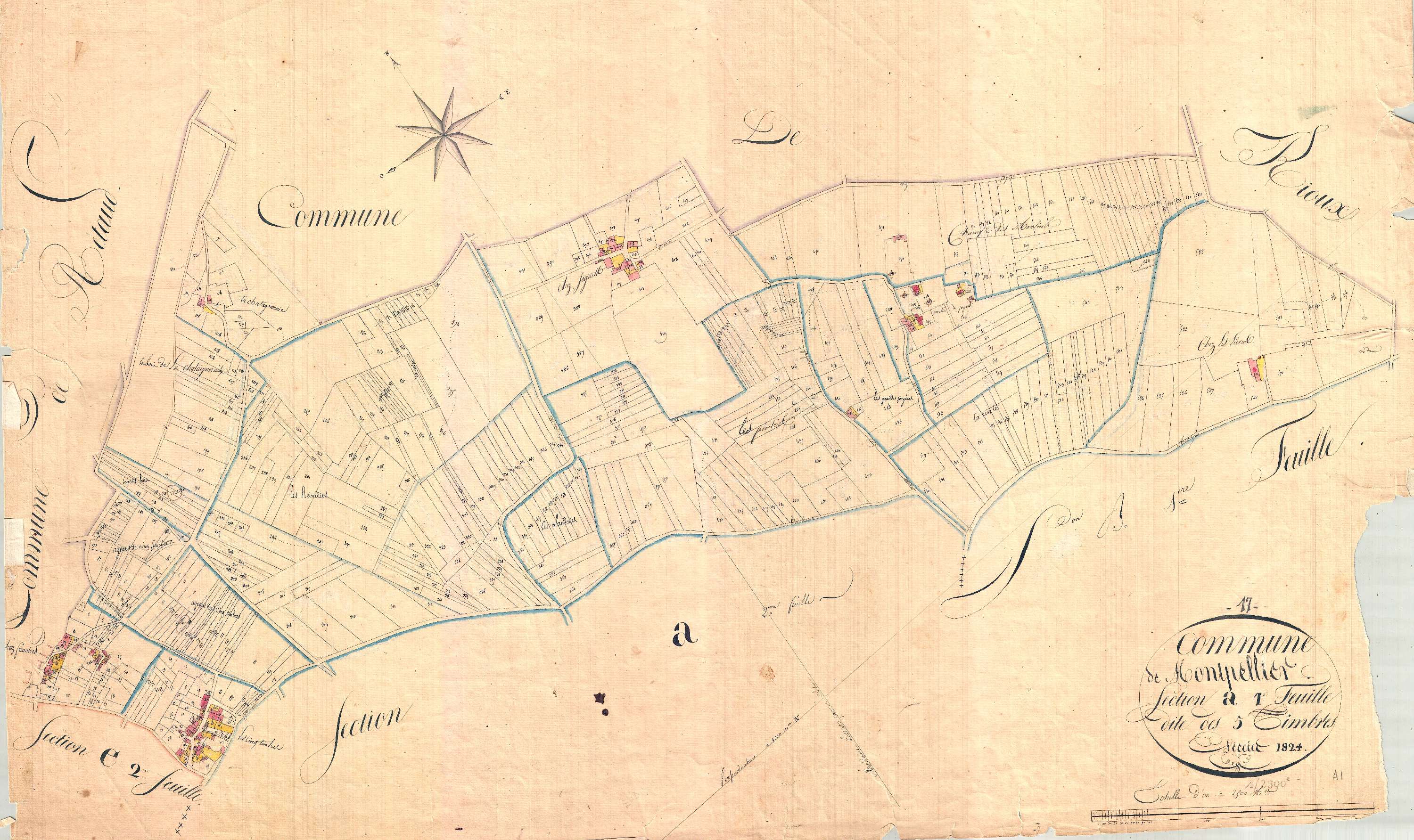 Montpellier-de-Médillan - Section A1 dite des Cinq Timbres.