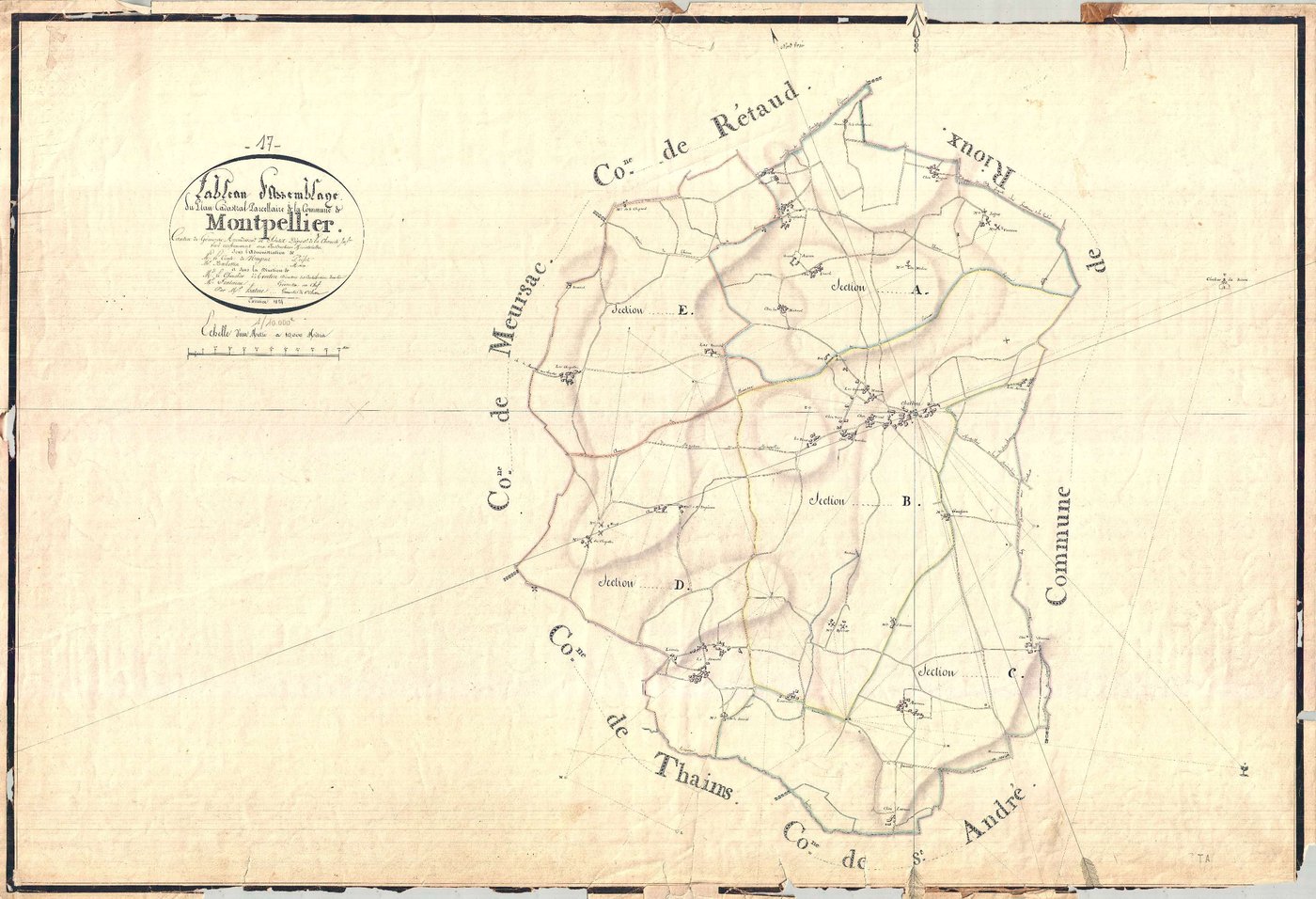Montpellier-de-Médillan - Tableau d'assemblage.