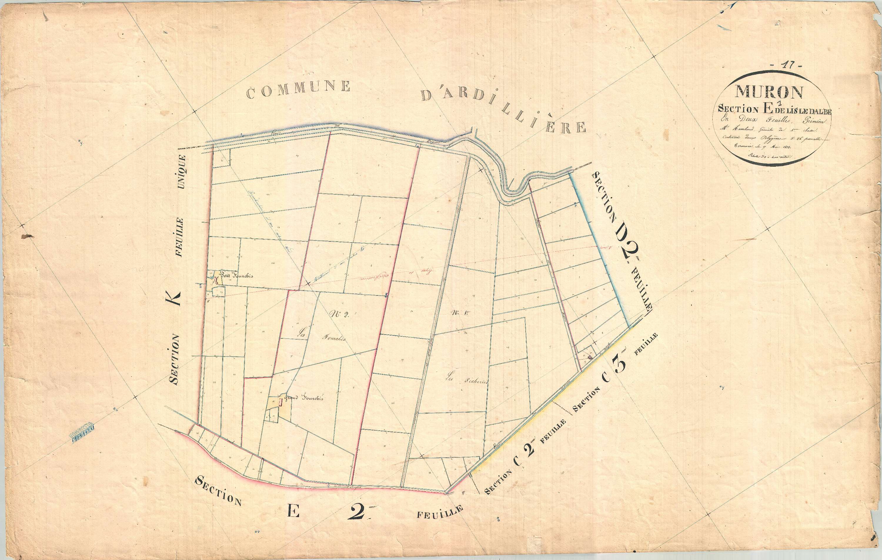 Muron - Section E1 dite de l'Isle d'Albe.