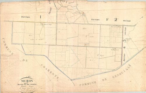 Muron - Section H dite des Courtins.