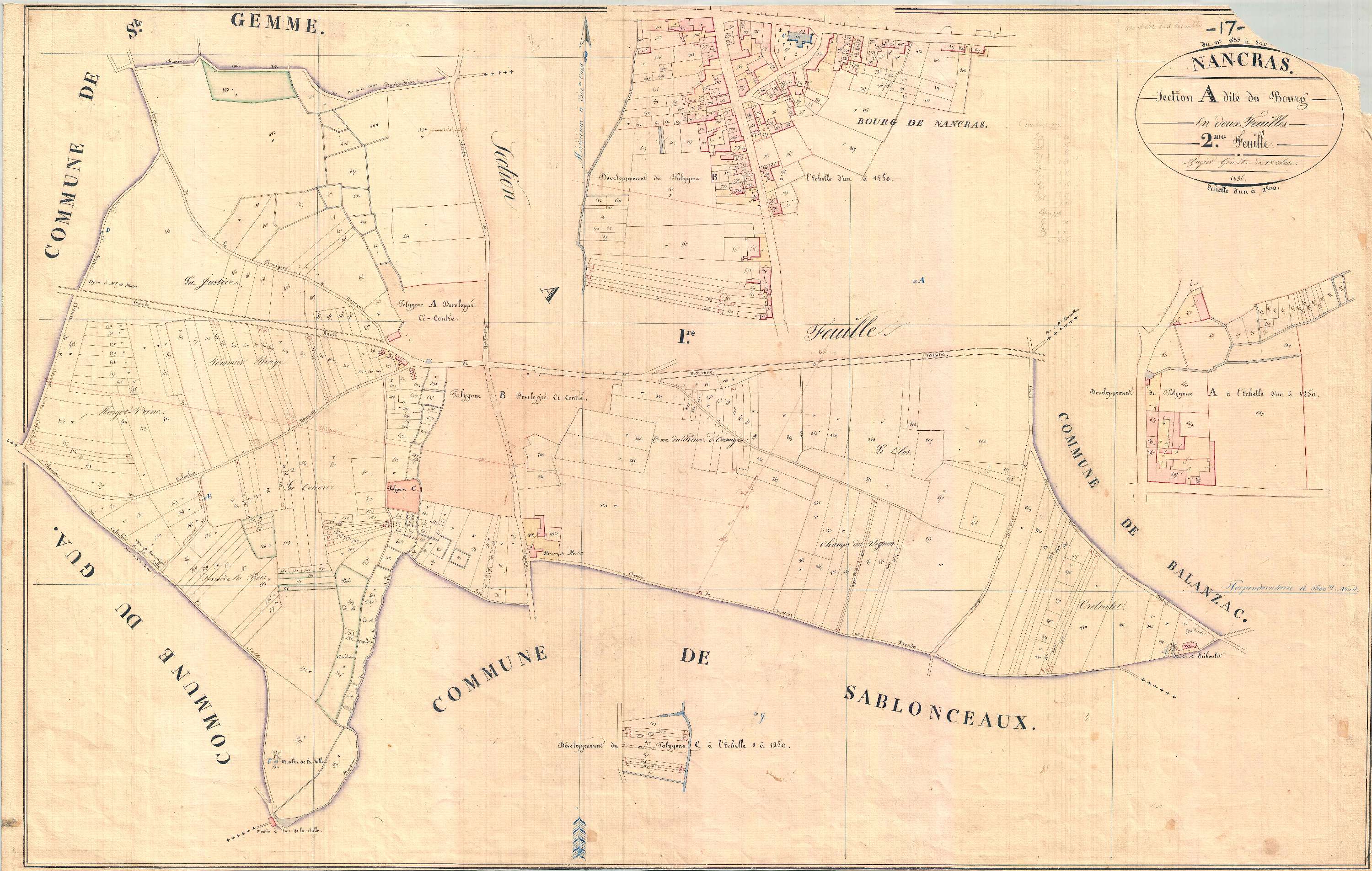 Nancras - Section A2 dite du Bourg.