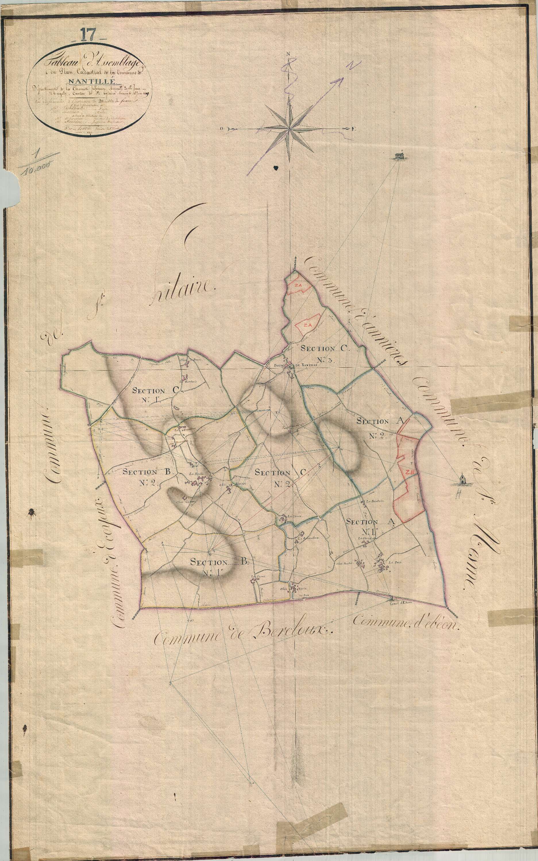 Nantillé - Tableau d'assemblage.