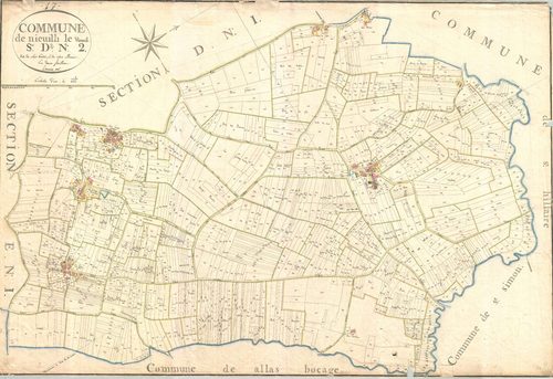 Nieul-le-Virouil - Section D2 dite de chez Gentet et de chez Pinau.